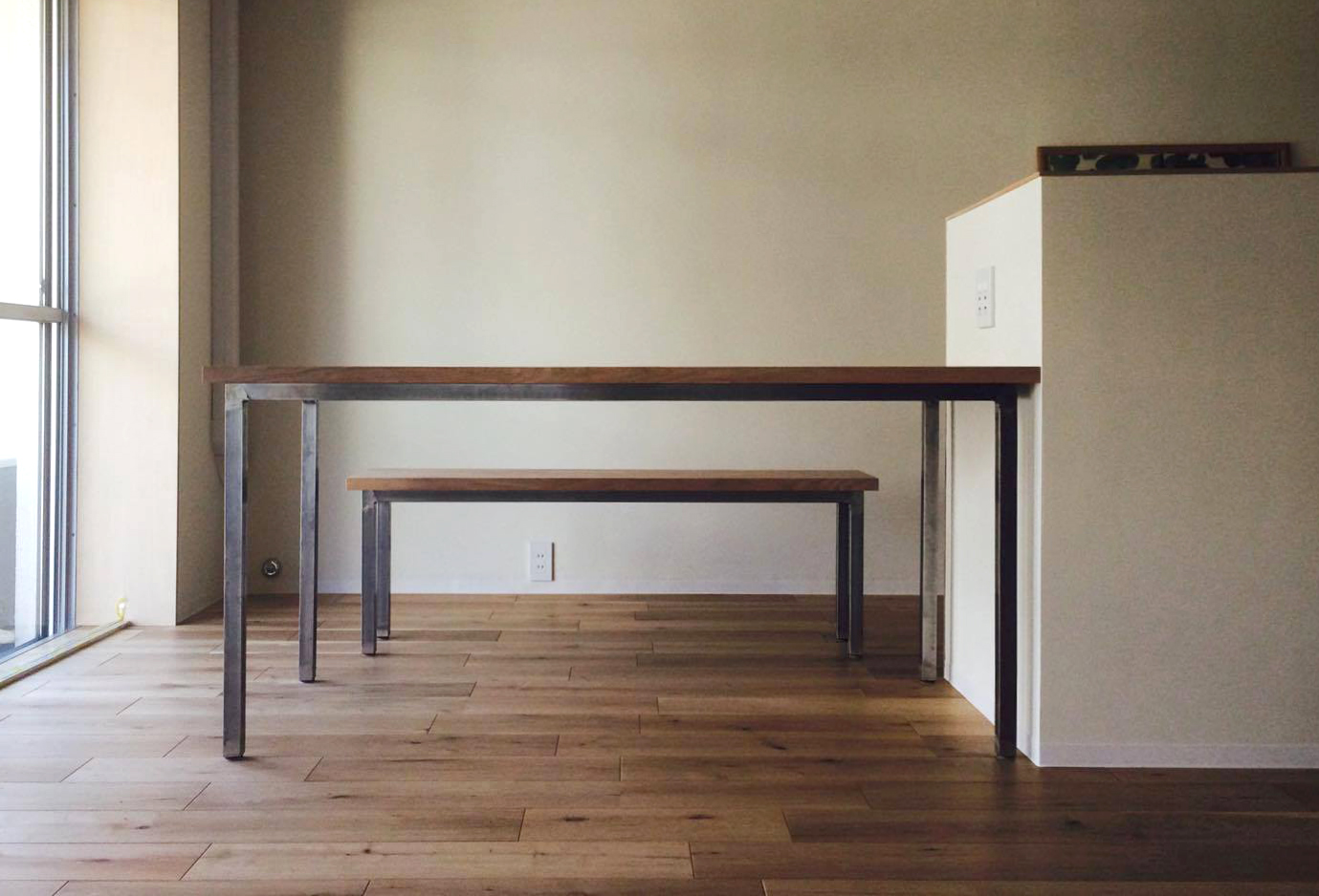 角パイプフレーム脚 H510～800 | PS-TB001-02-G089 | テーブル脚