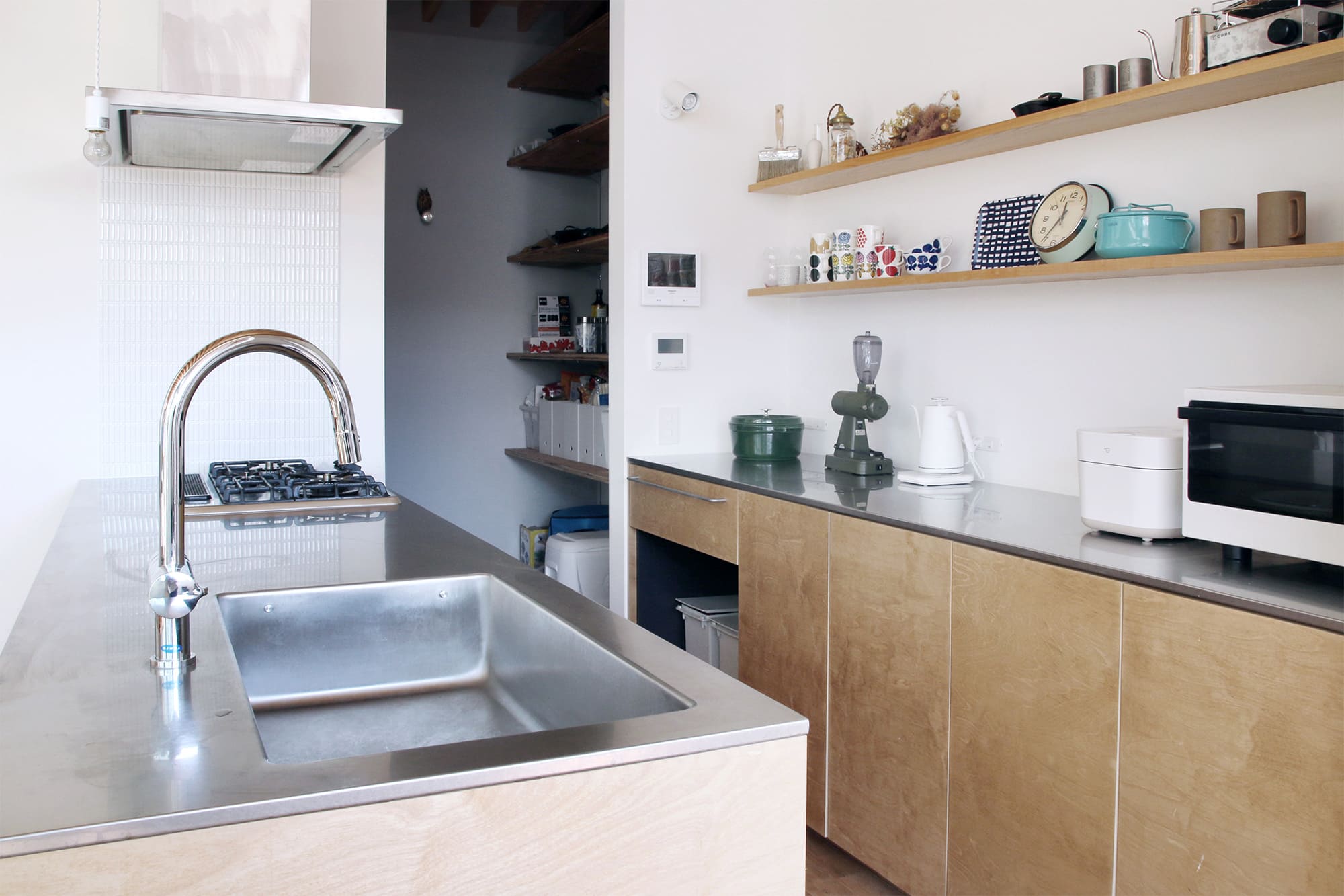 木製キッチンカウンター 引き出し | KB-KC023-15-G183 | キッチン収納