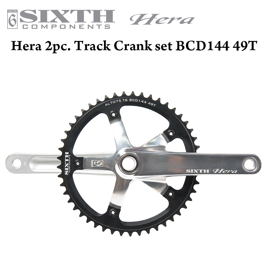 SIXTH Componentsオリジナルのピスト用軽量2ピースクランク ROCKBIKES