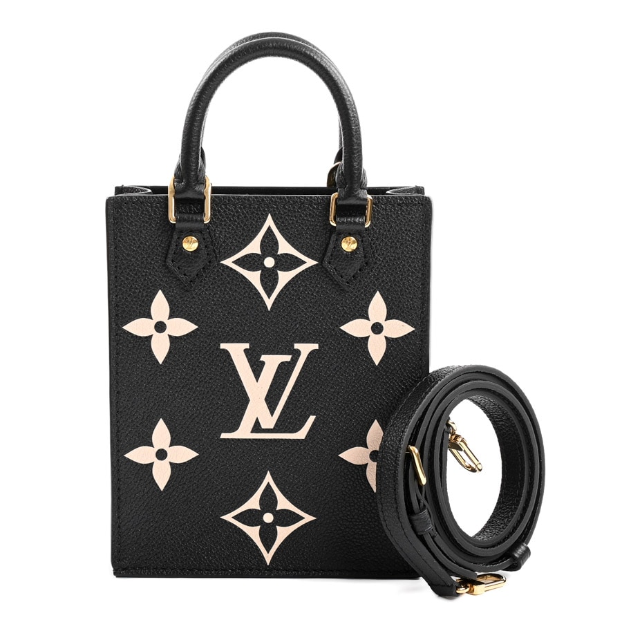 プティットサックプラ(約W14xH17xD5cm(実寸) ブラック/ベージュ