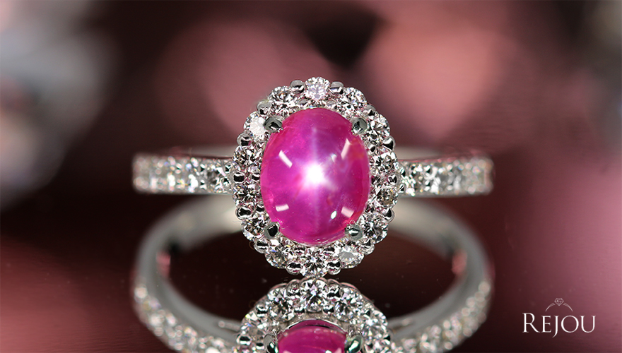 スタールビー 1.7ct ハートアンドキューピッドダイヤモンド(H&C) 0.5ct