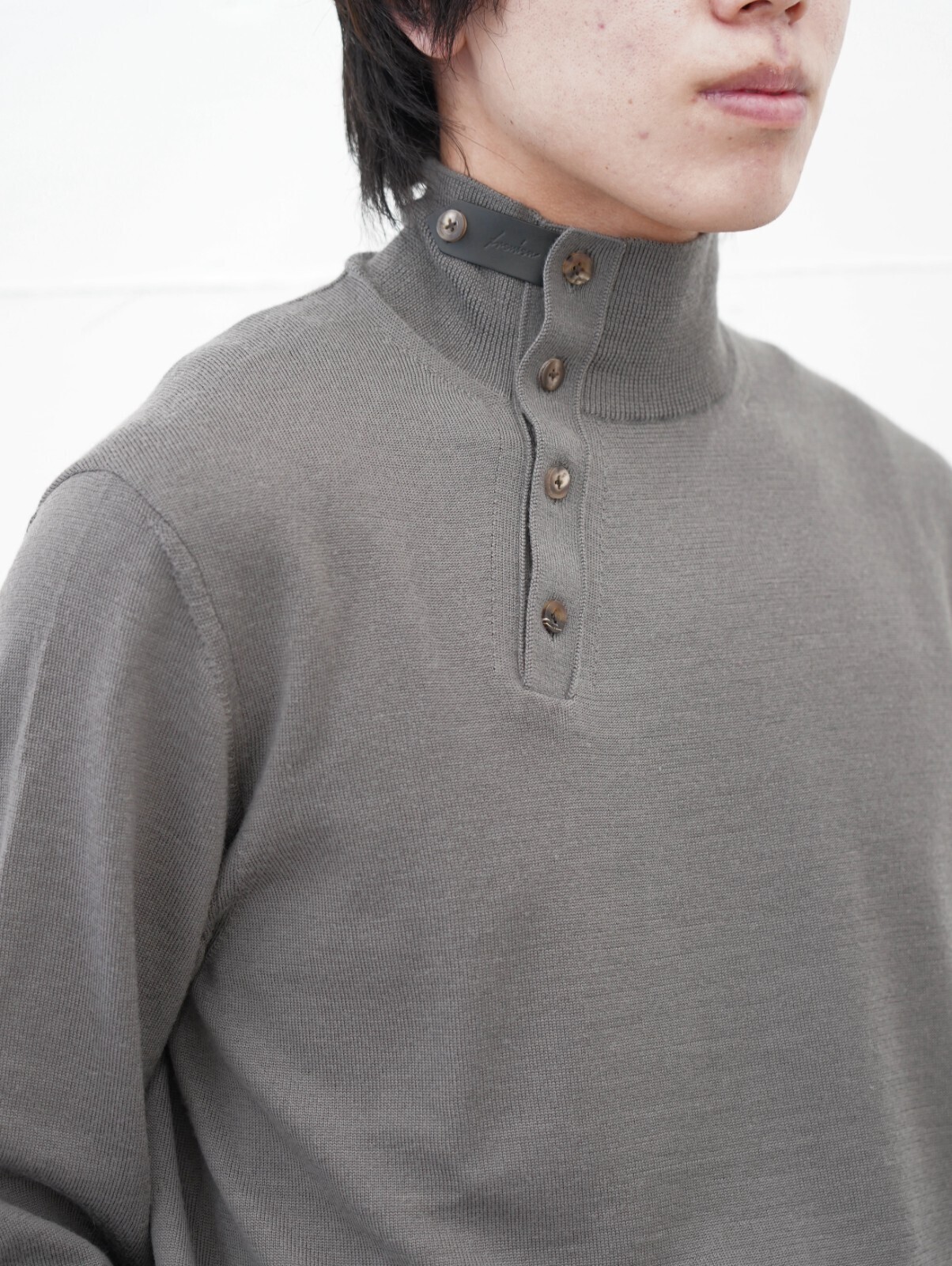 WOOL HIGH-NECK KNIT PULLOVER - IRENISA MENS｜Official Online Shop