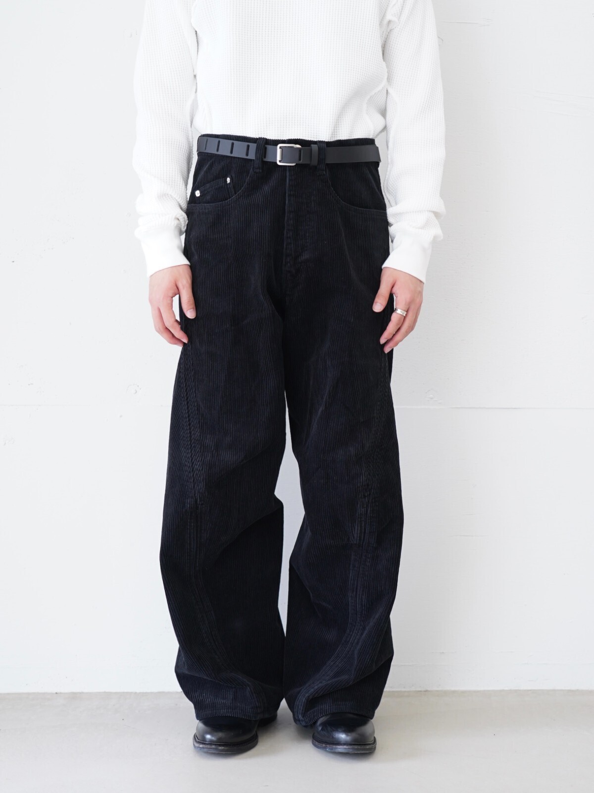 3Dツイスト ワイドレッグ5Pパンツ - ネヴァーフォーゲット メンズ