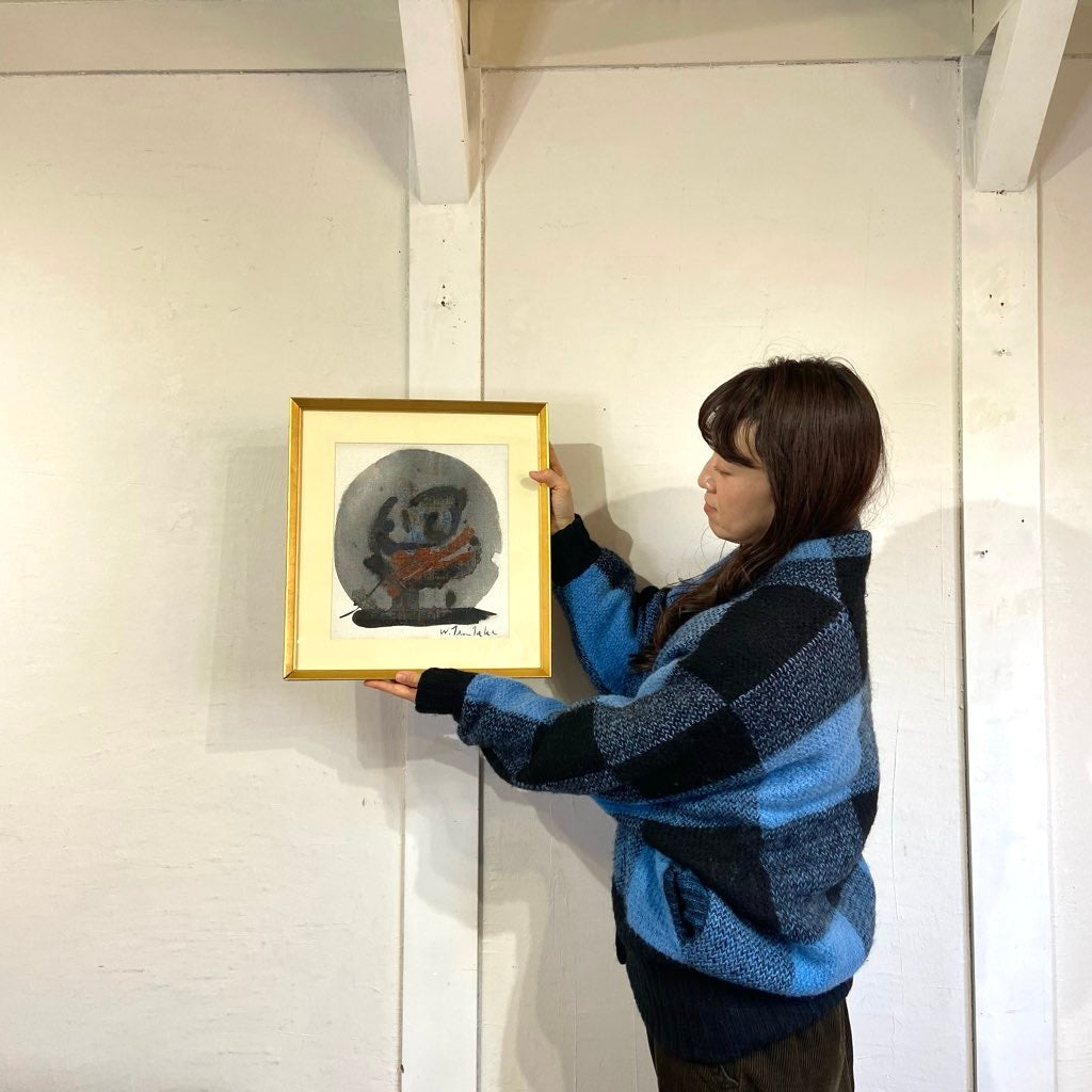 津高和一 「無題」1987年 油彩 作品 画家 抽象画 モダン