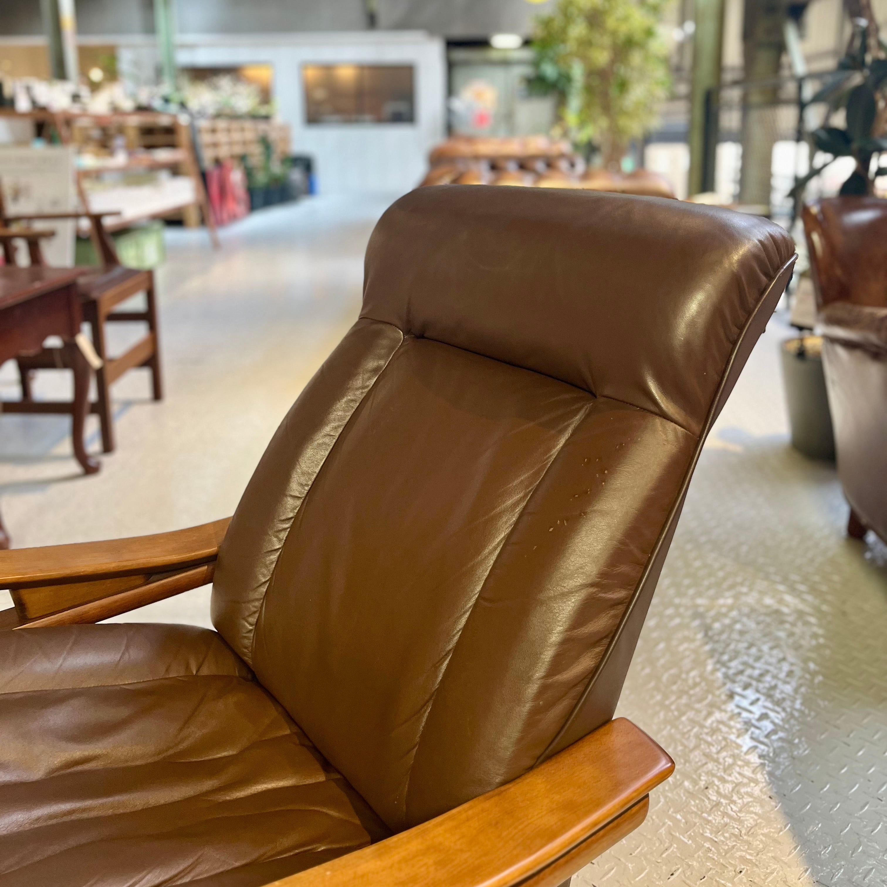 冨士ファニチア / FUJI FANITURE 本革 リクライニングソファ