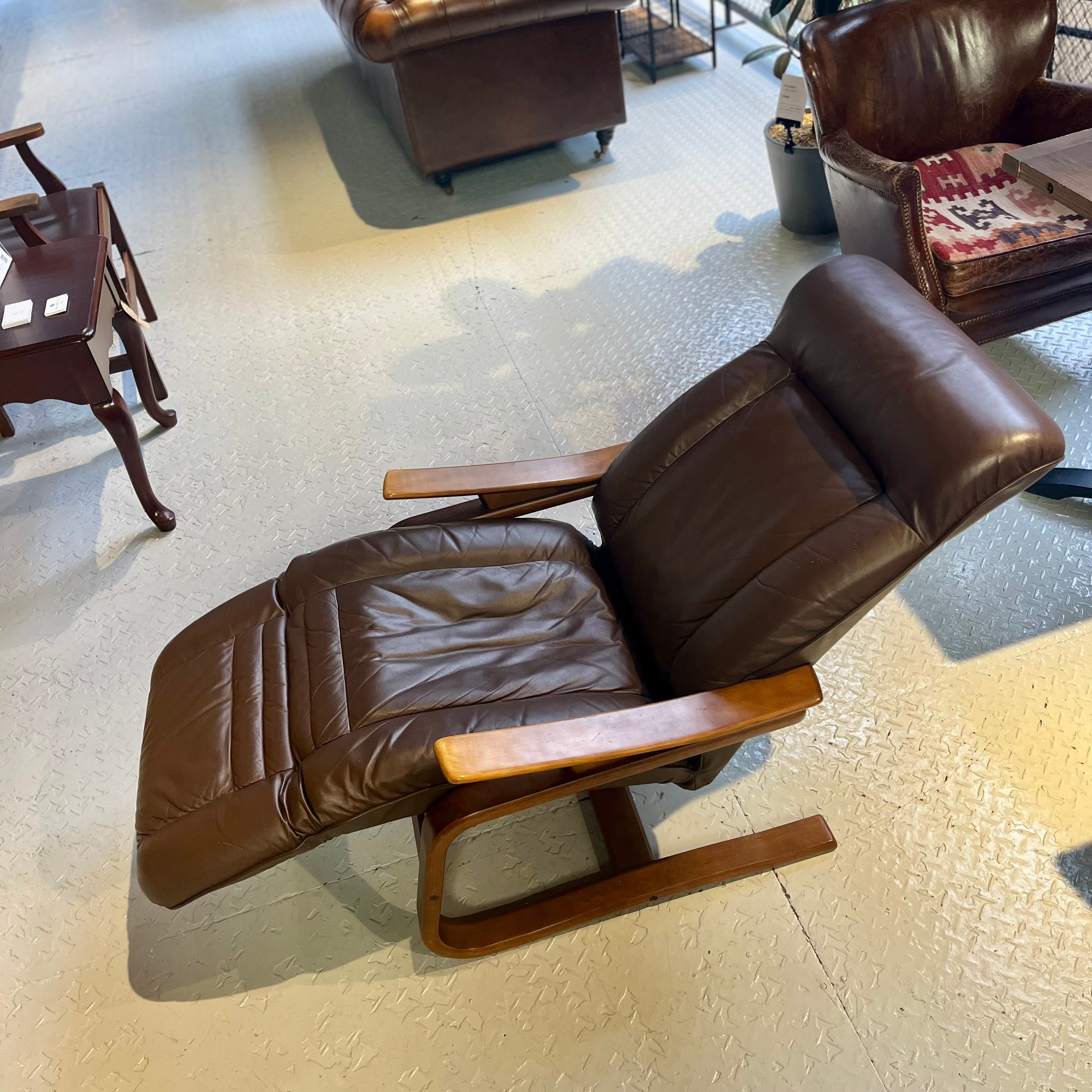 冨士ファニチア / FUJI FANITURE 本革 リクライニングソファ