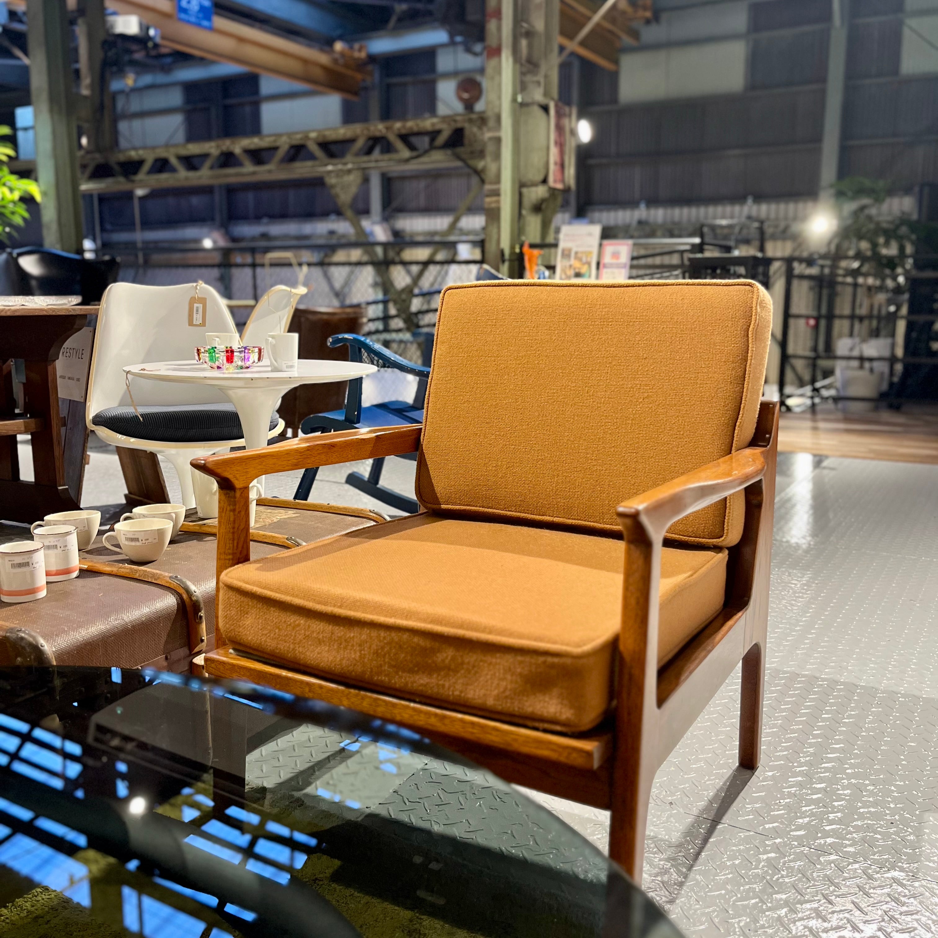 ヴィンテージ アームソファ 1人掛け 中古 オーク 1P アームチェア