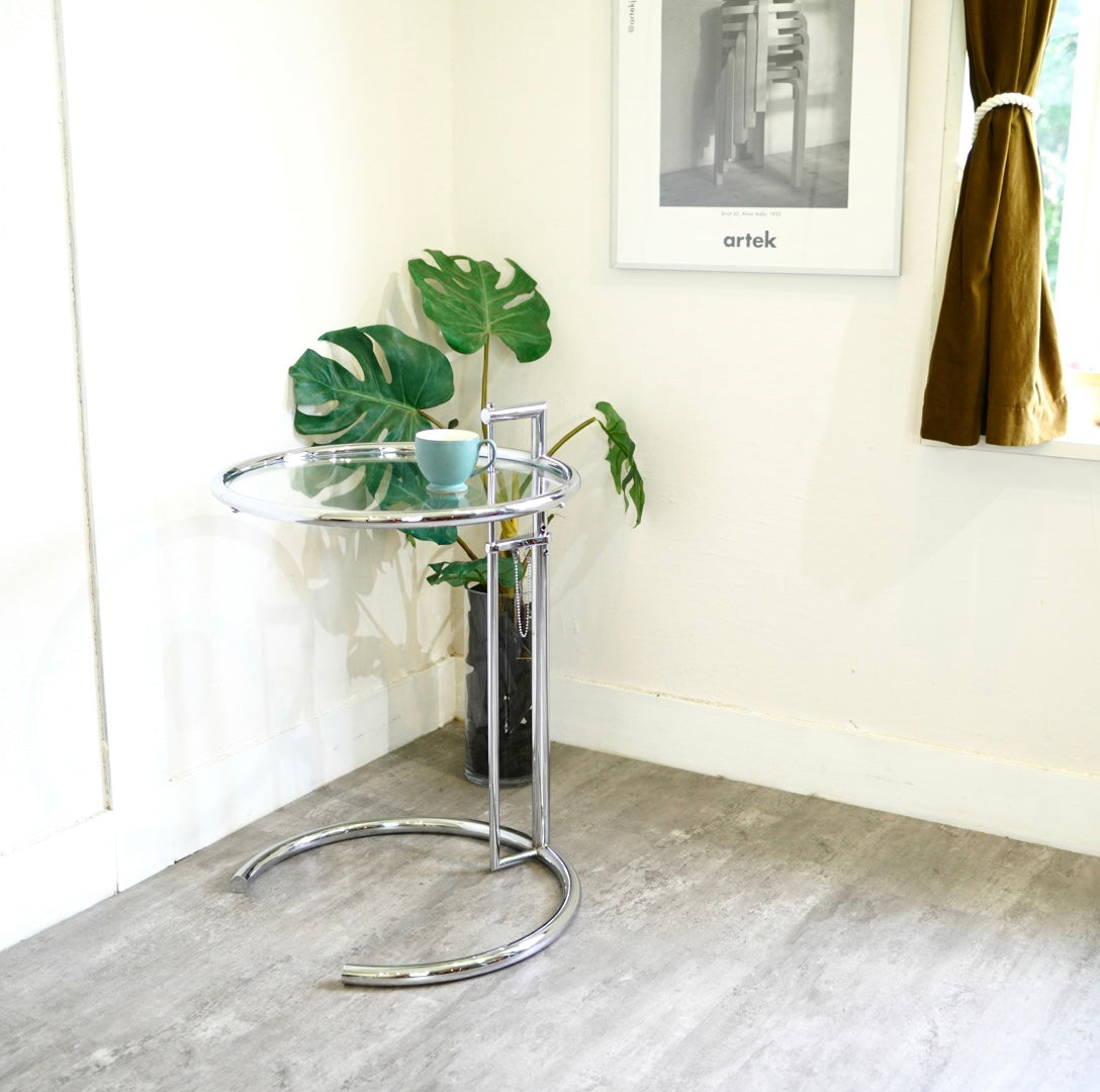 クラシコン/Classi Con/E-1027アジャスタブルテーブル クリアガラス