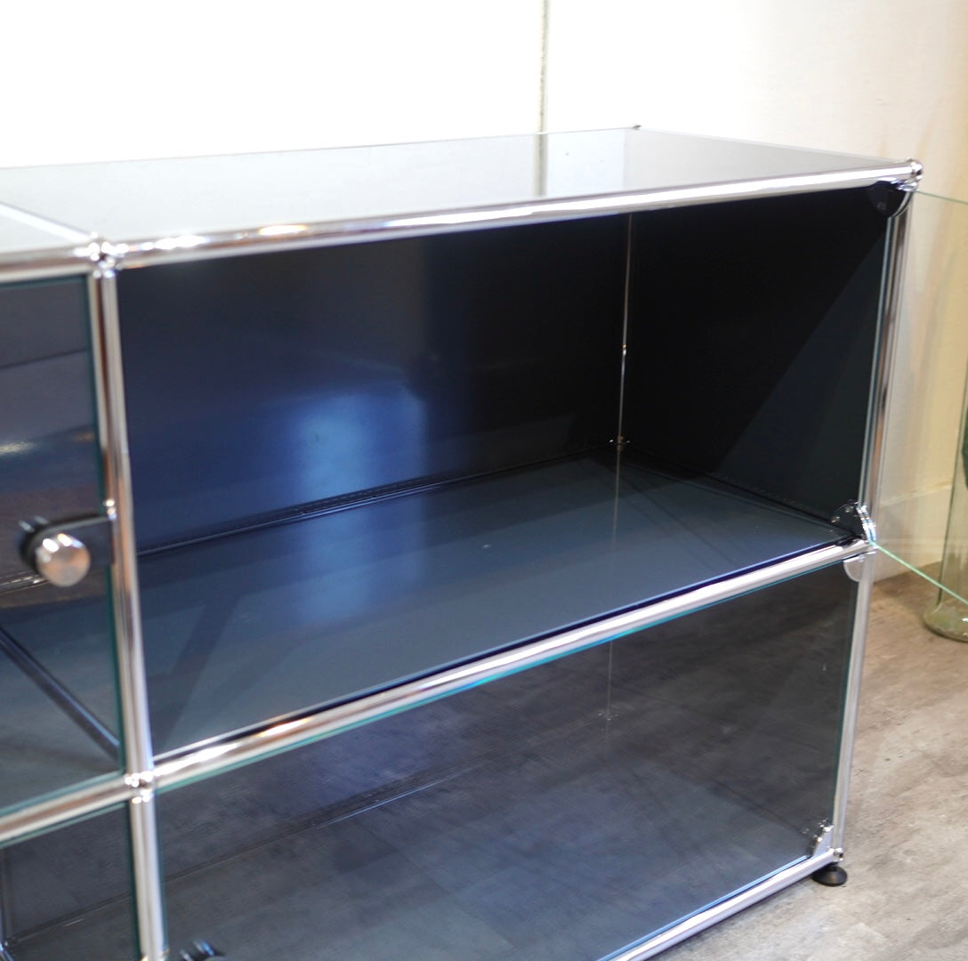 USMハラー / USM Haller モジュラーキャビネット 2列2段 ガラスドア