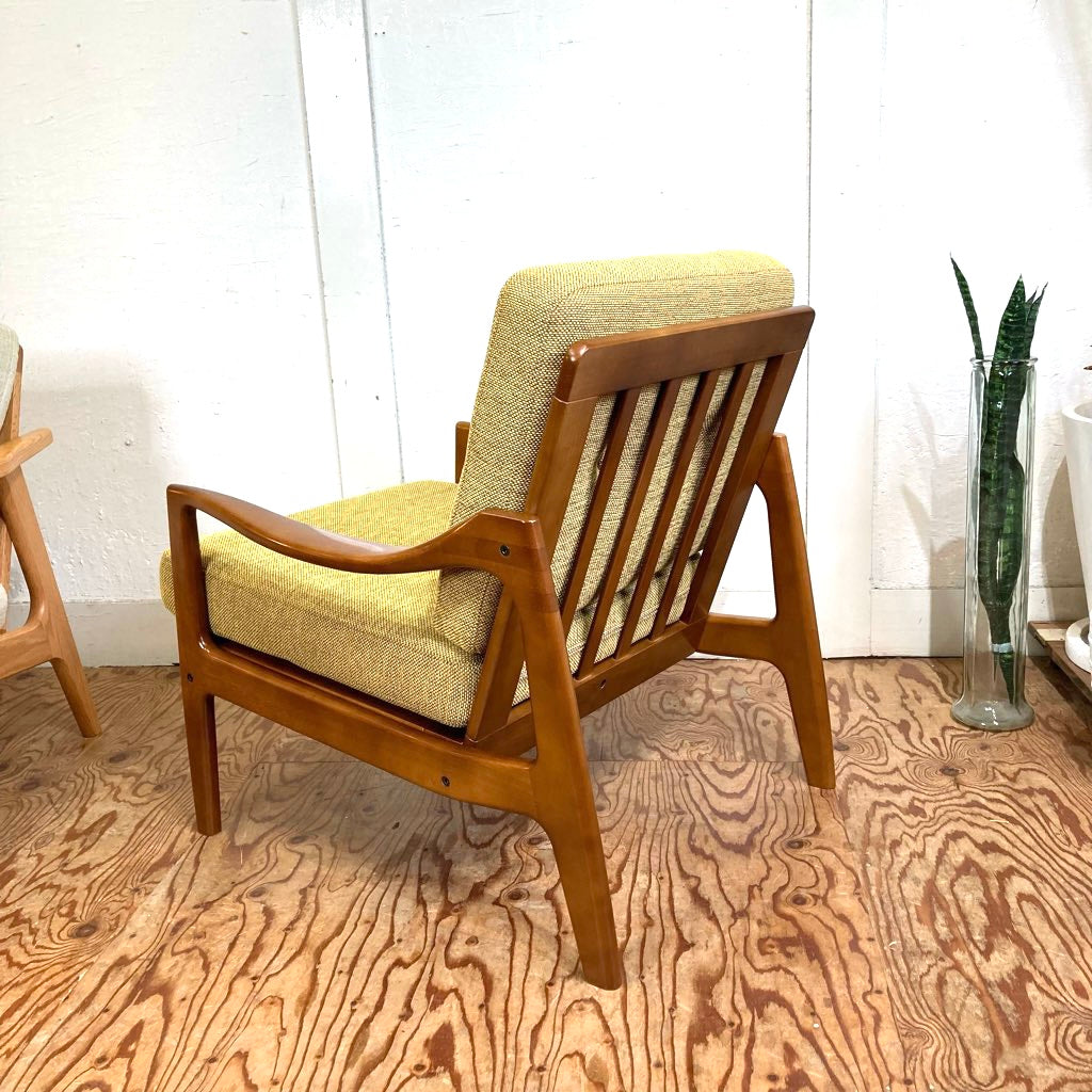 カリモク60 karimoku フレームチェア 1人掛け ソファ マスタード