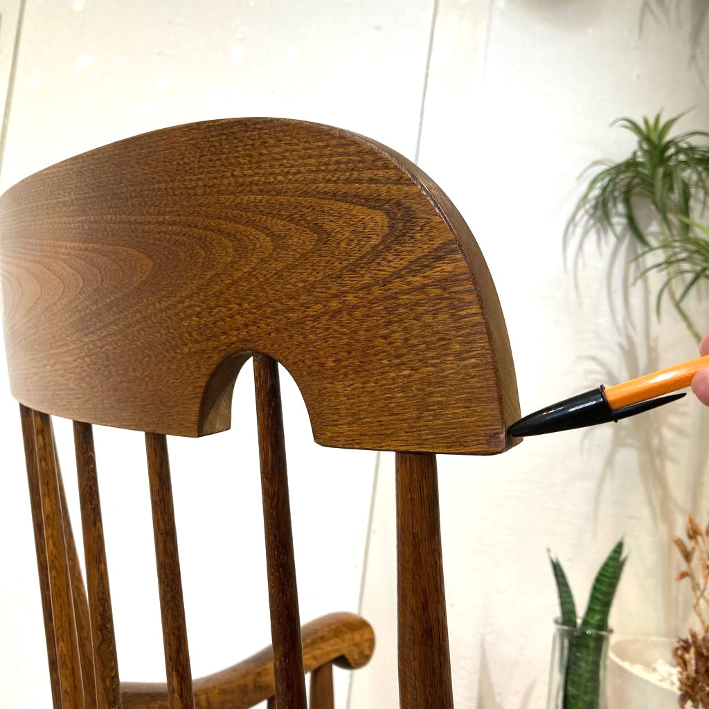 飛騨産業 / HIDA 穂高 ロッキングチェア キツツキマーク 中古 揺れ椅子