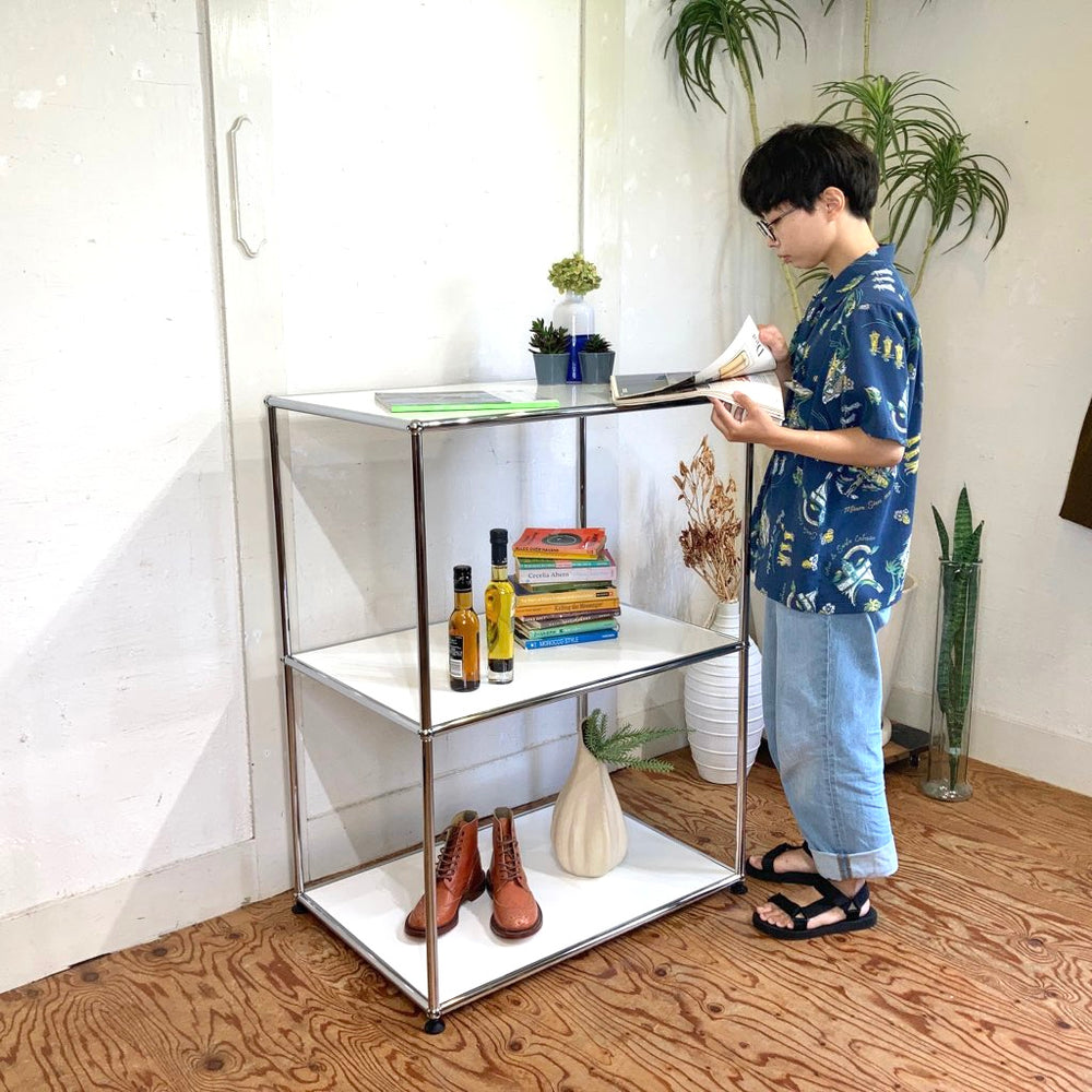 ☆カルピス ☆USMハラー 1列3段 鍵付キャビDD/DD 色：白 ☆カルピス