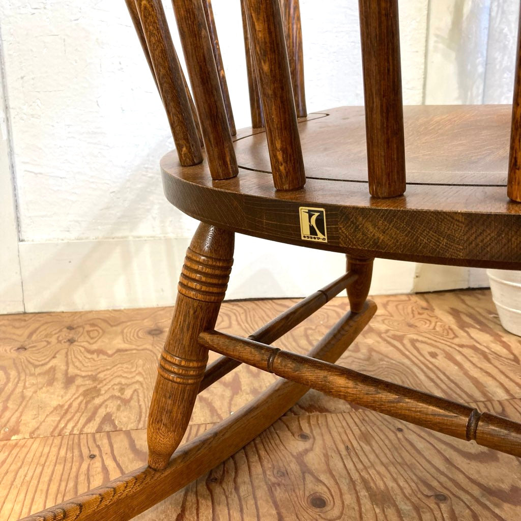 飛騨産業 / HIDA 穂高 ロッキングチェア キツツキマーク 中古 揺れ椅子