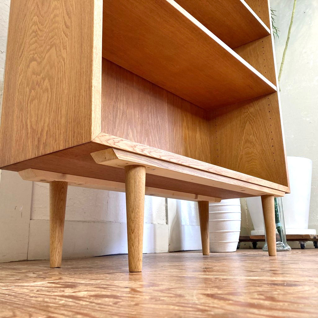 デンマーク製 ブックシェルフ 本棚 飾り棚 ヴィンテージ 中古 オーク