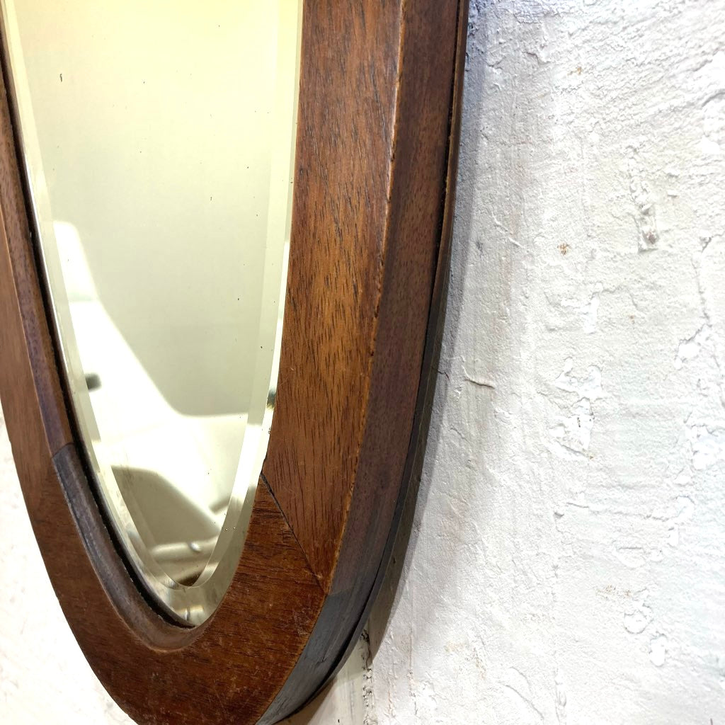 アンティーク オーバル ウォールミラー 鏡 楕円 中古 シンプル 和 古