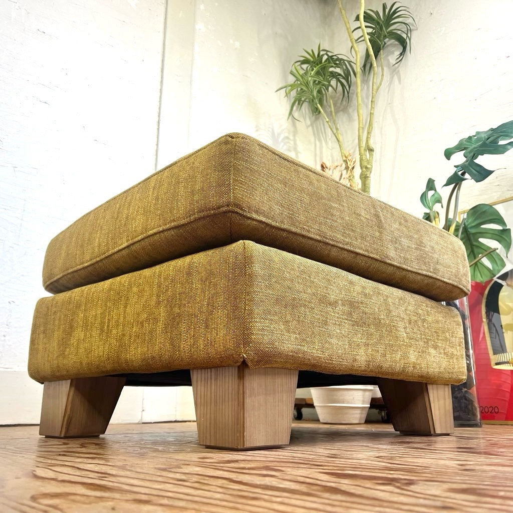 関家具 スマッシュスツール オットマン ファブリック オリーブ シンプル