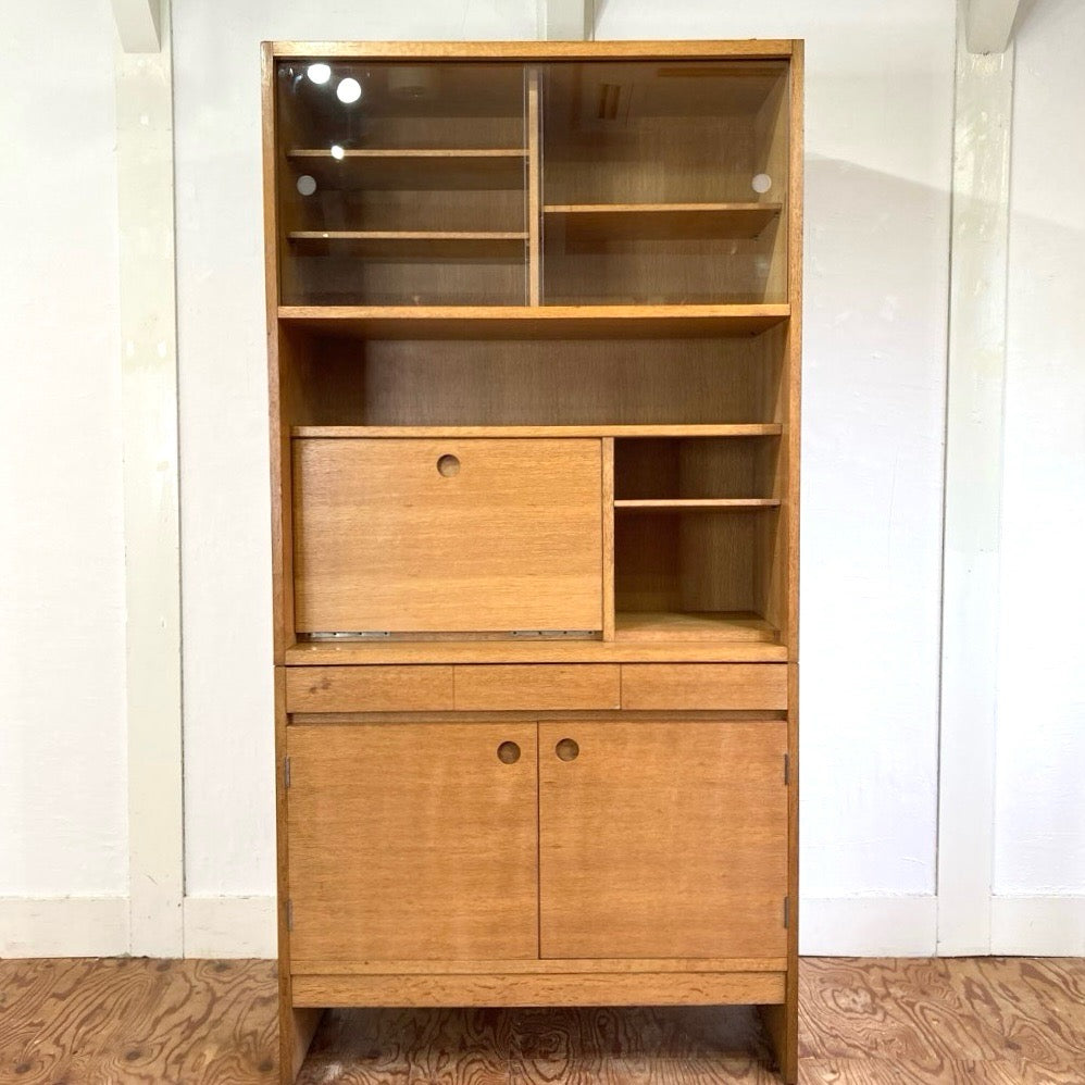 ブックシェルフ 食器棚 カップボード キャビネット オーク材 ジャパン