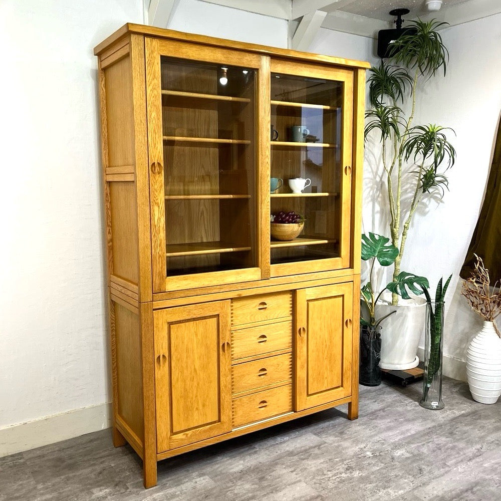 上ヶ嶋木工 旭川家具 和モダン 食器棚 「杜」 カップボード IDC大塚