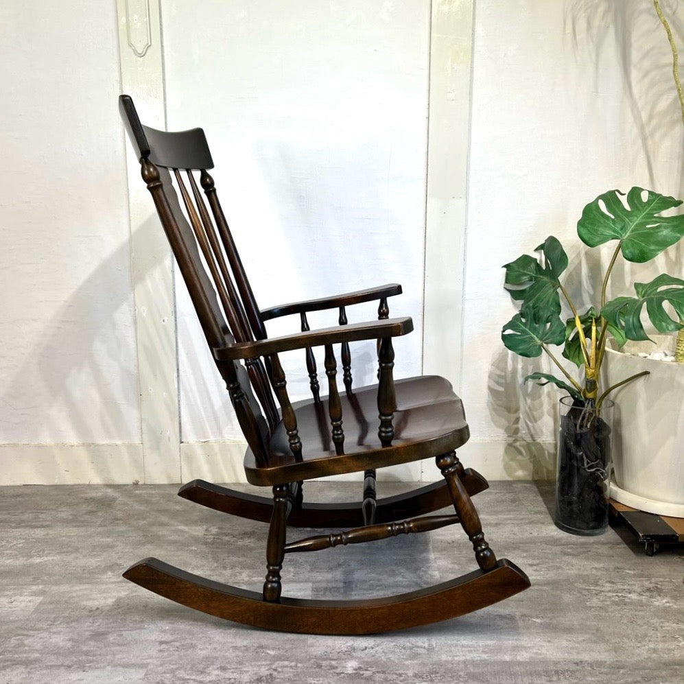 北海道民芸家具 ロッキングチェア HM663 カバ材 国産 ゆらゆら くつろぎ