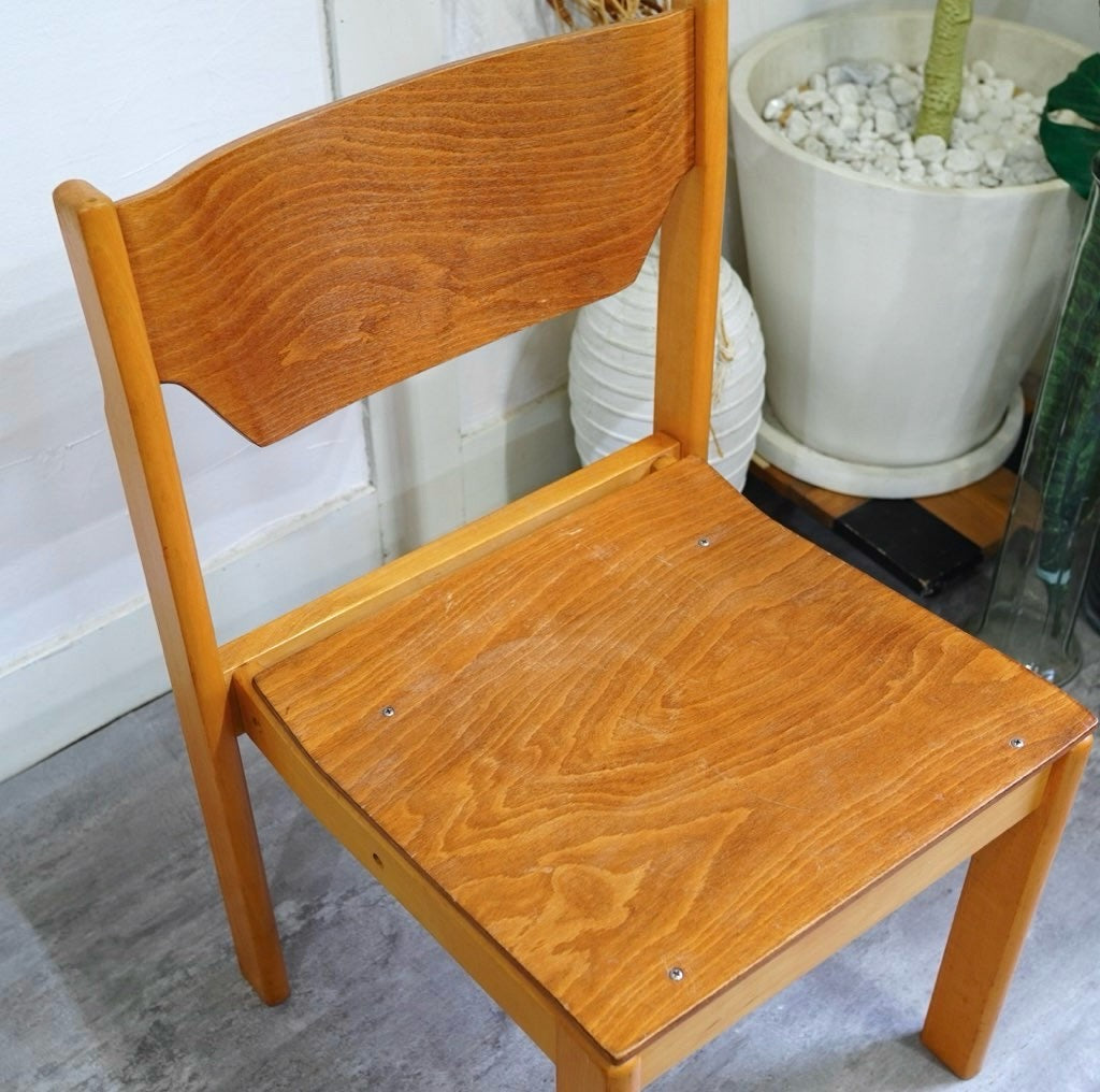 ヴィンテージ スクールチェア 学校椅子 ダイニングチェア オランダ製