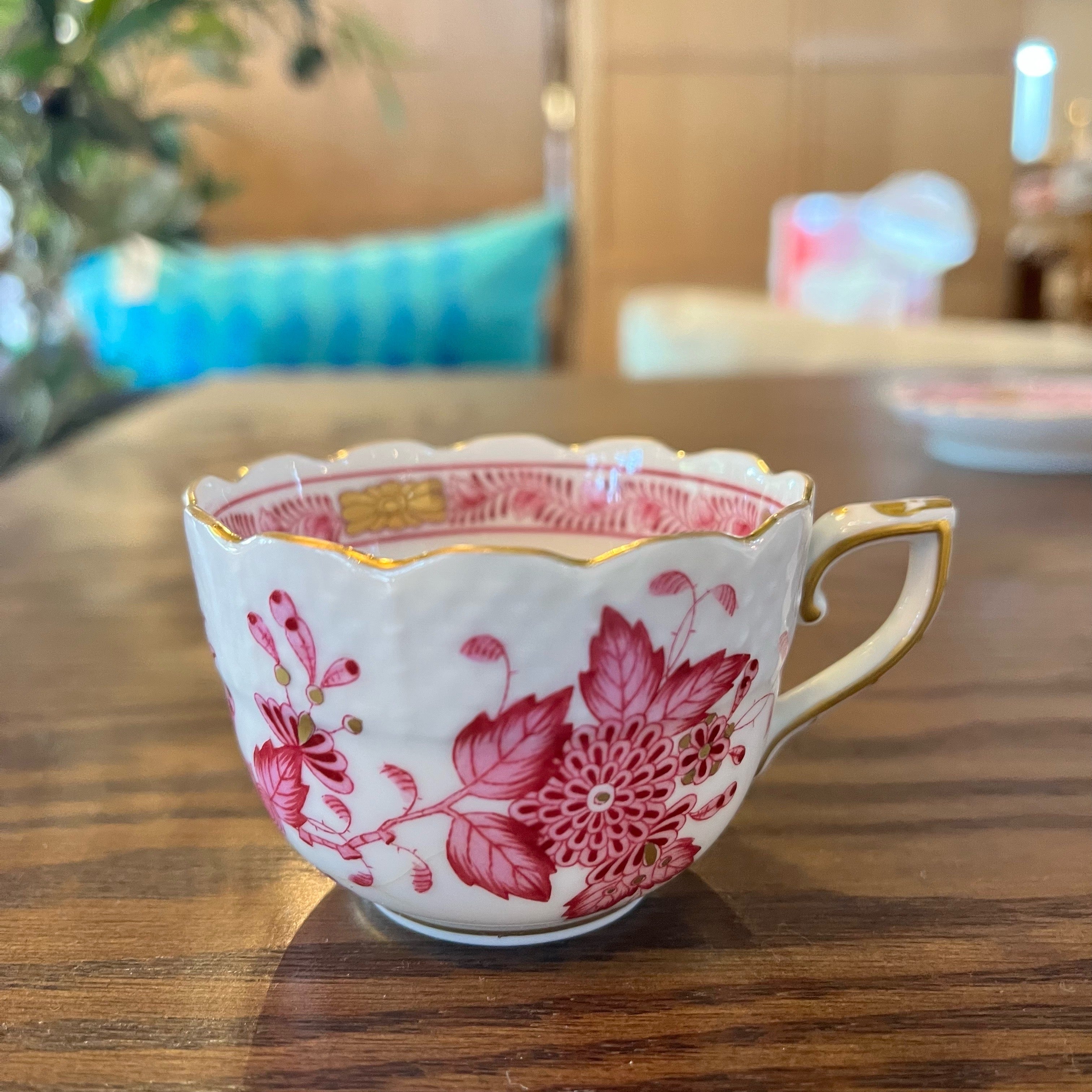 ヘレンド / Herend インドの華 カップ＆ソーサー ピンク ハンガリー