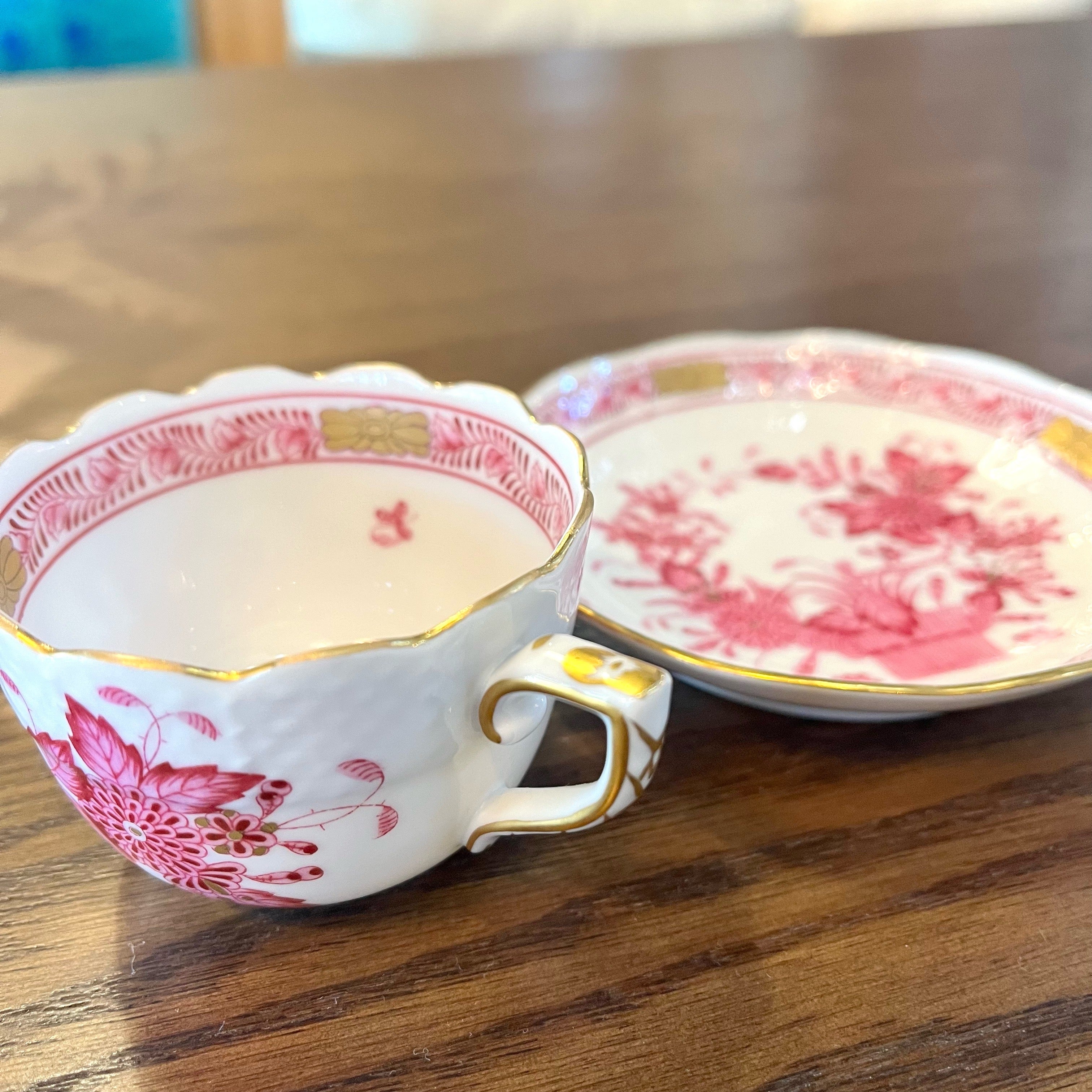 ヘレンド / Herend インドの華 カップ＆ソーサー ピンク ハンガリー