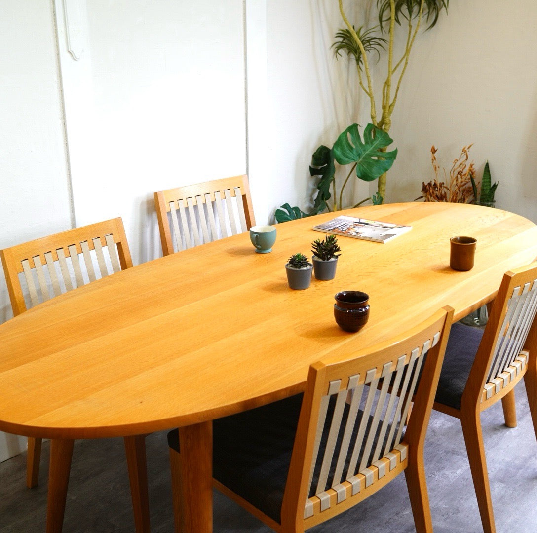 柏木工 / KASHIWA オーク材 オーバル ダイニングテーブル 中古 210
