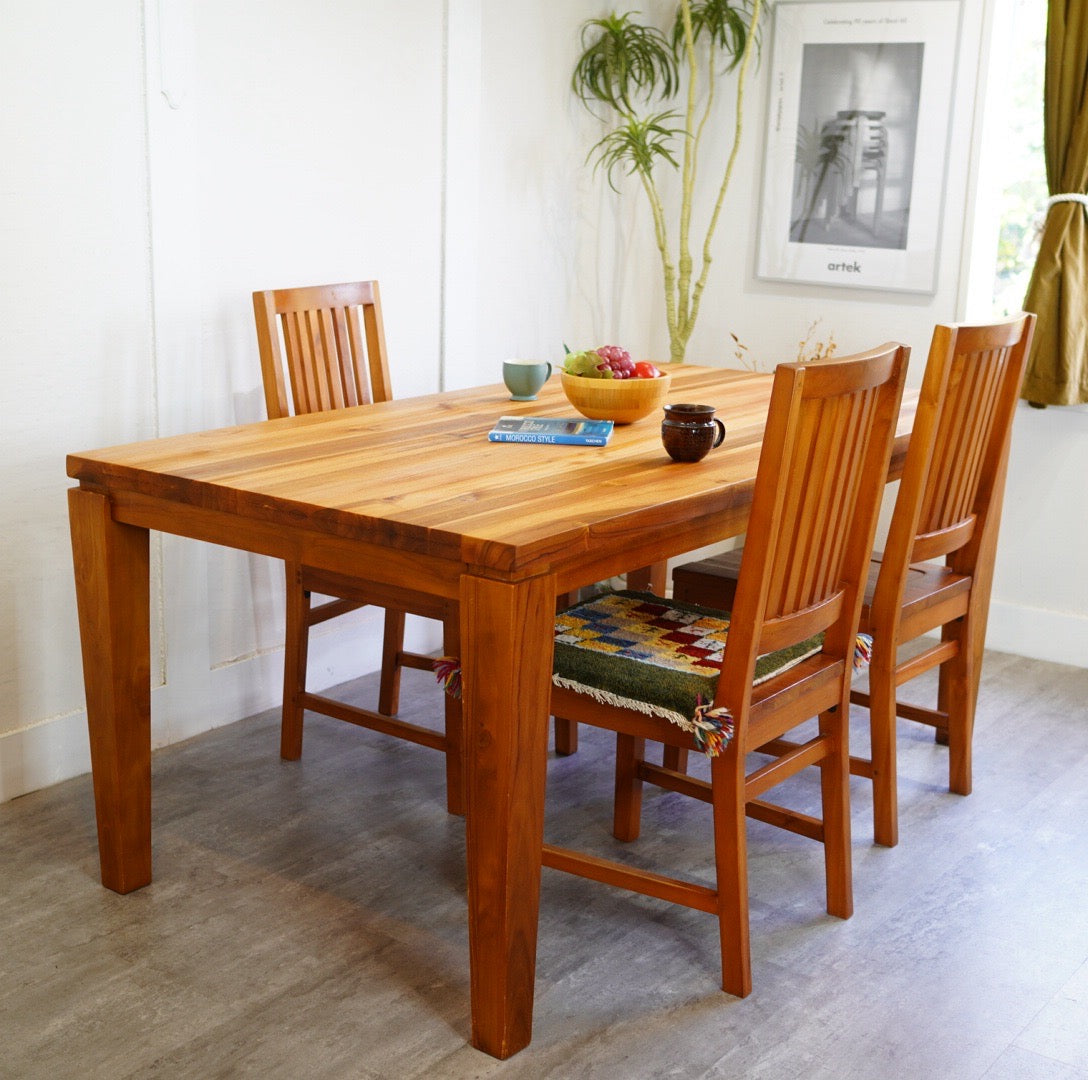 スキャンティーク / SCANTEAK ダイニングテーブル チーク 4人掛け 中古