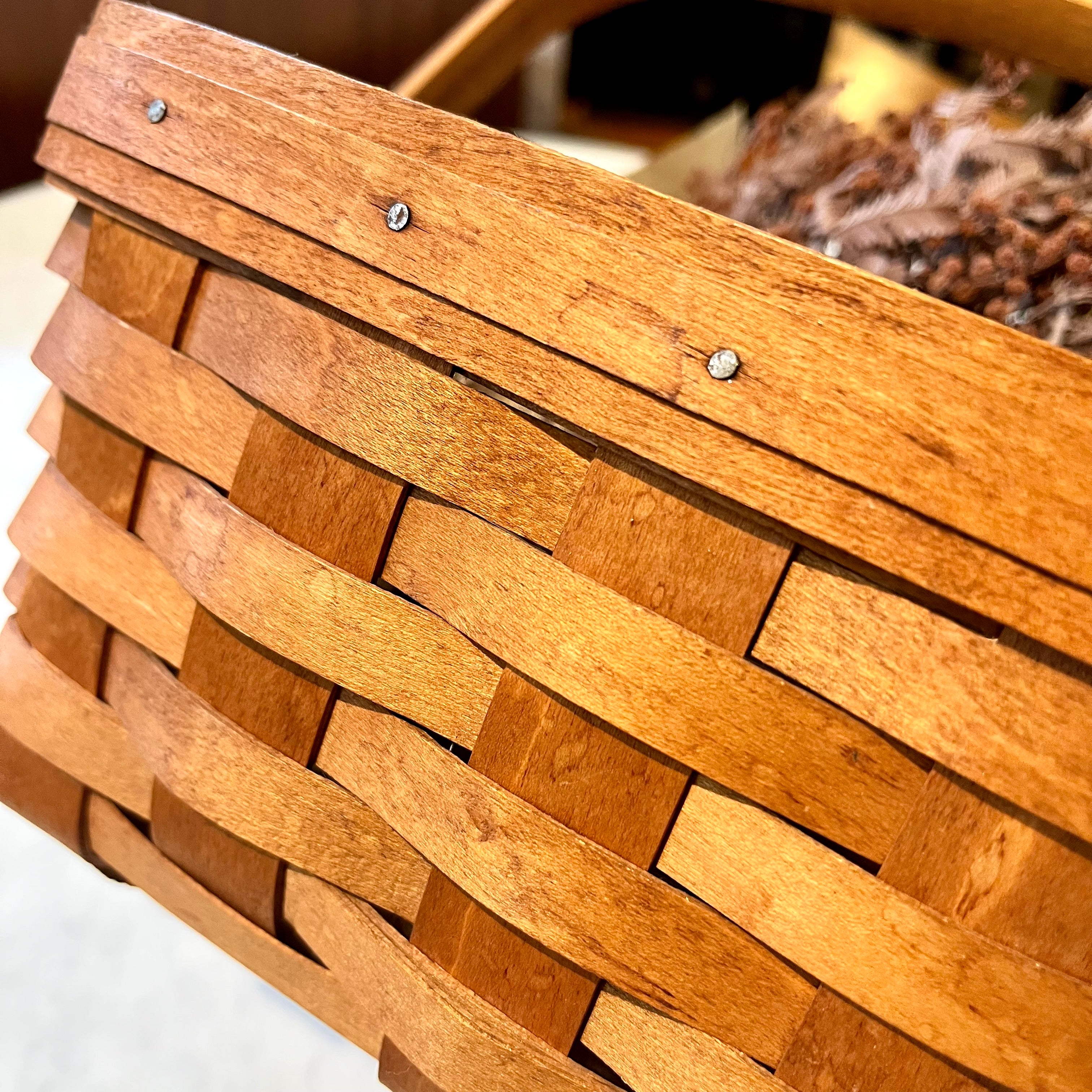 ロンガバーガー/Longaberger バスケット 中 正方形【3a】かご