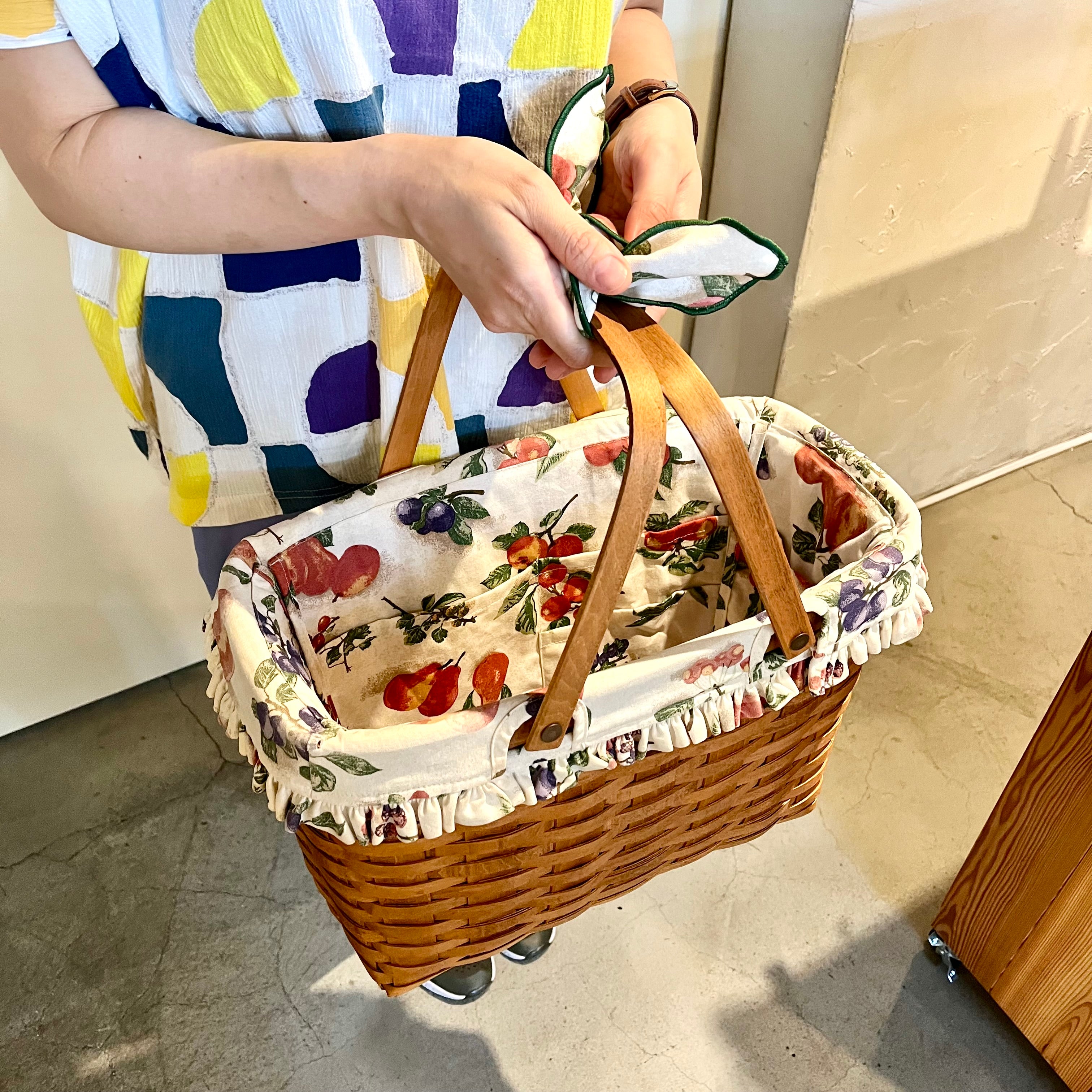 ロンガバーガー/Longaberger バスケット 大【1a】 かご カントリー