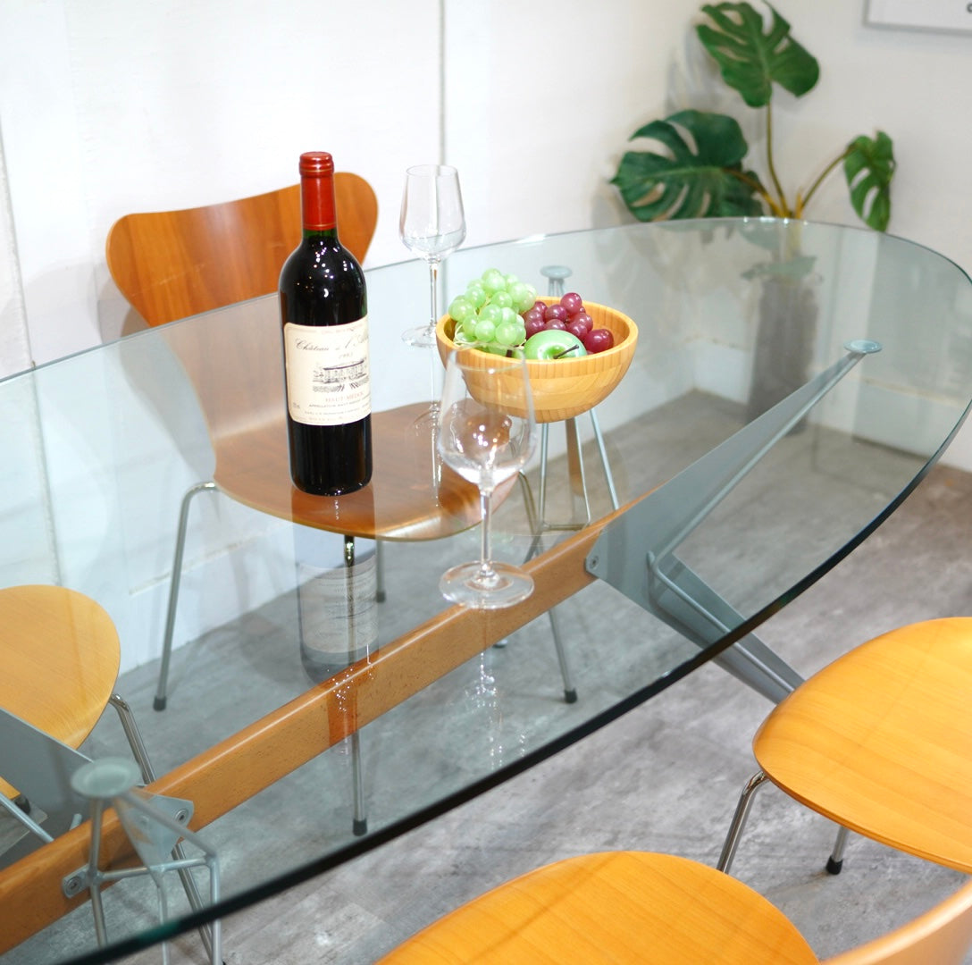 ファセム / Fasem T-38 ガラストップテーブル ダイニングテーブル