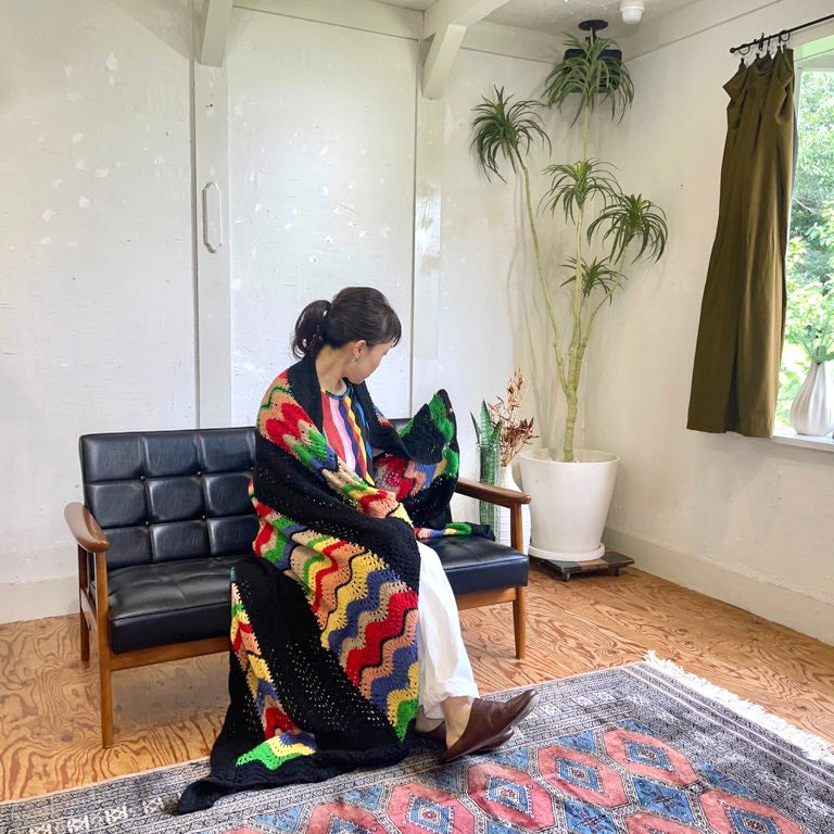 グラニーブランケット グラニーニット マルチカバー ブランケット