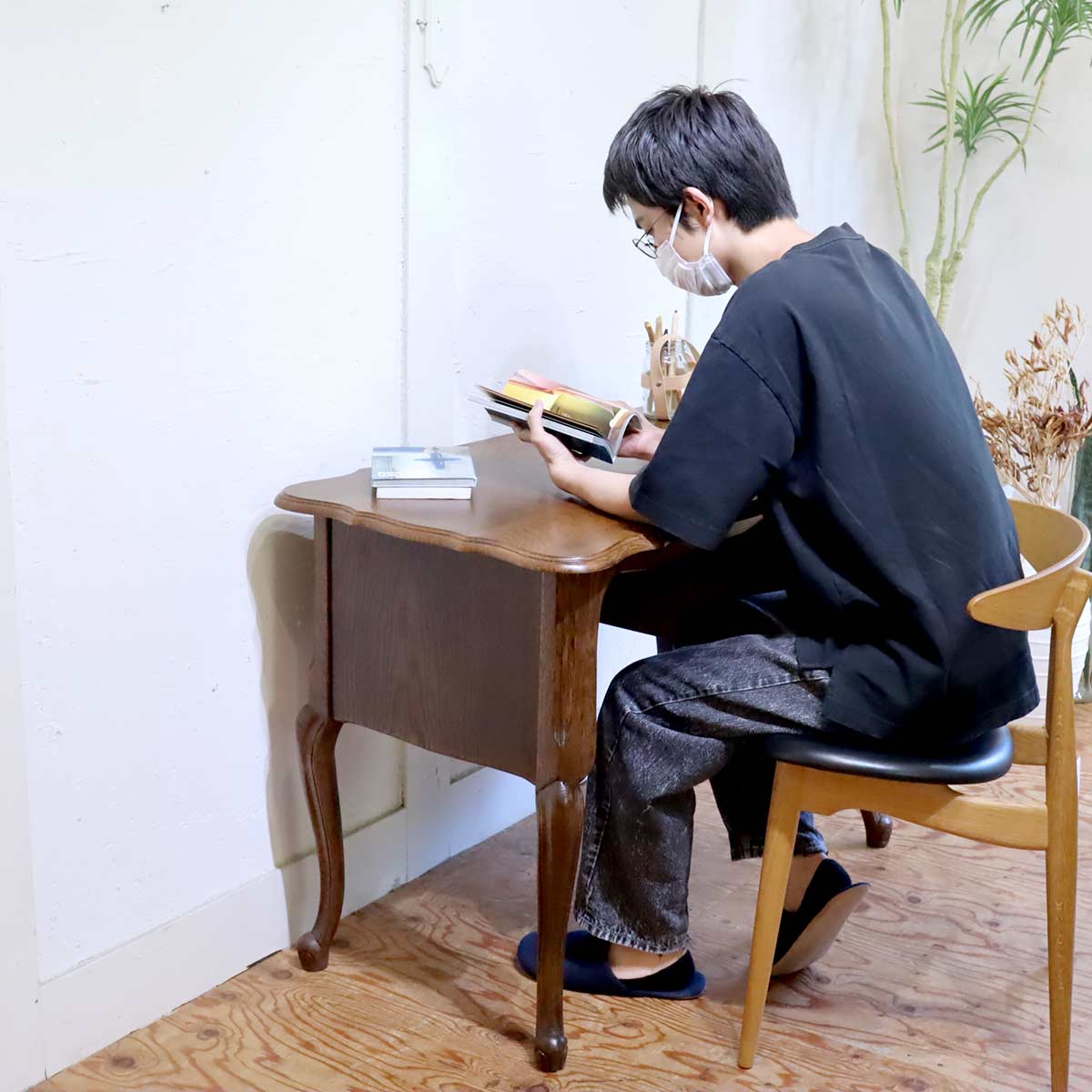 三越ブルージュ / Brugge ルーマニア製 オーク材 デスク アンティーク