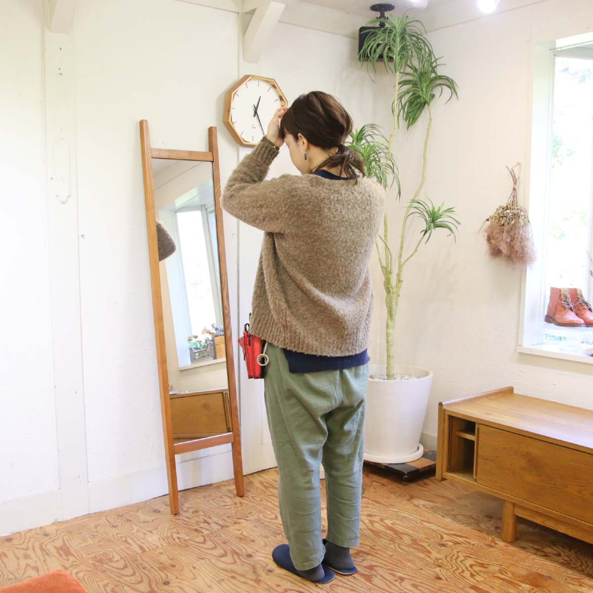 イデー / IDEE スレイミラー/ SLEIGH MIRROR 立て掛け 姿見 全身鏡