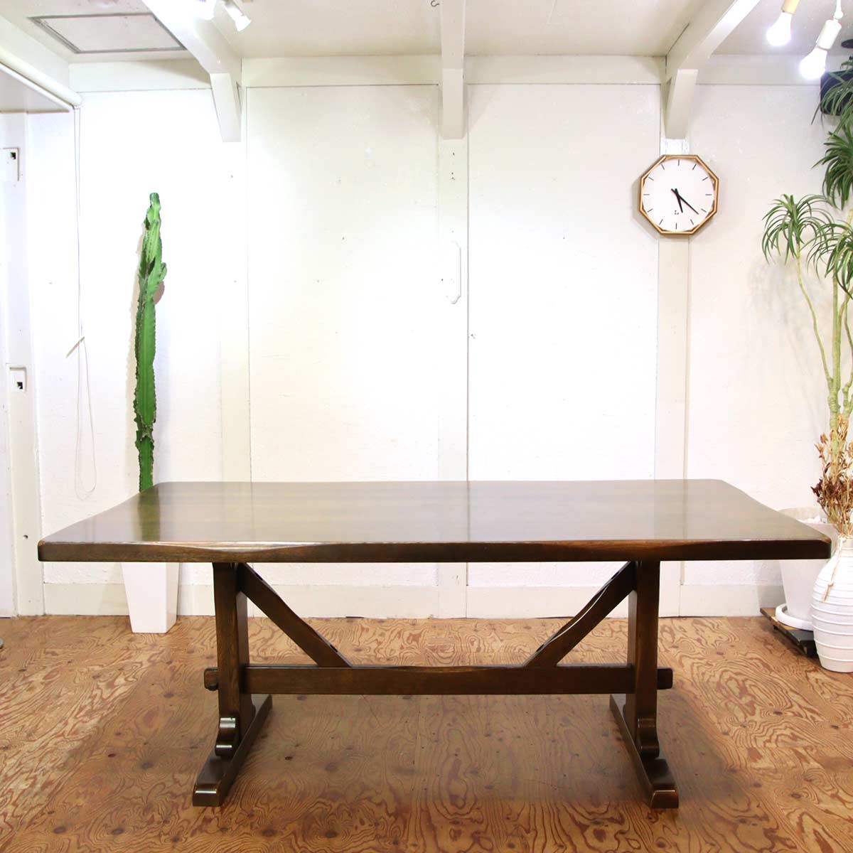 柏木工 ウィルダネスシリーズ ダイニングテーブル オーク 中古 古家具