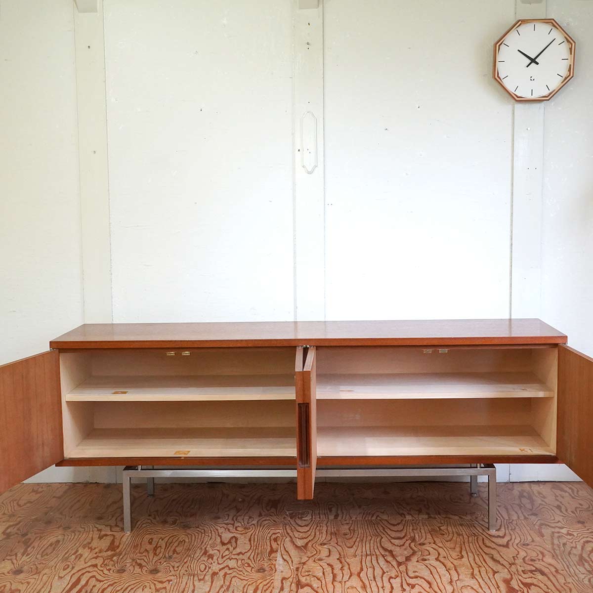 サイドボード キャビネット チーク材 ジャパン ヴィンテージ 棚 中古