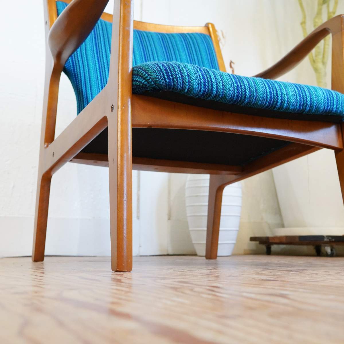 カリモク / karimoku アームチェア【2】ブルー オールドカリモク