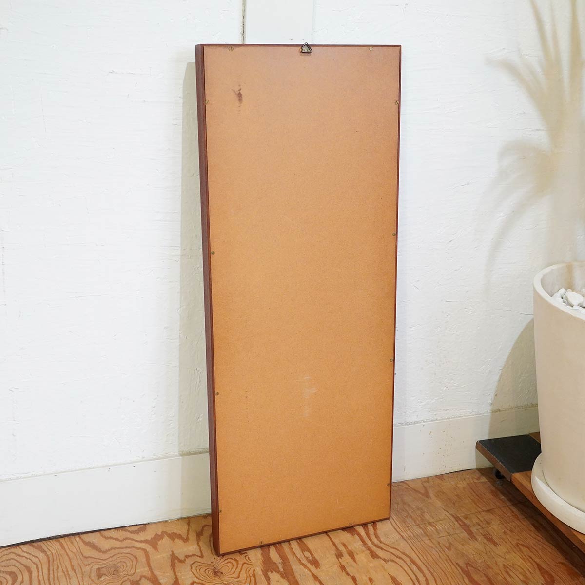 ウォールミラー 鏡 チーク材 デンマーク製 ヴィンテージ スリム 小さめ