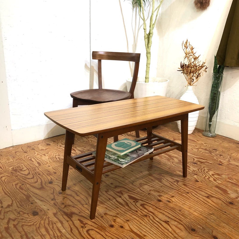 カリモク 木製 電話台 昭和レトロ オールド コロニアル 希少 ラック