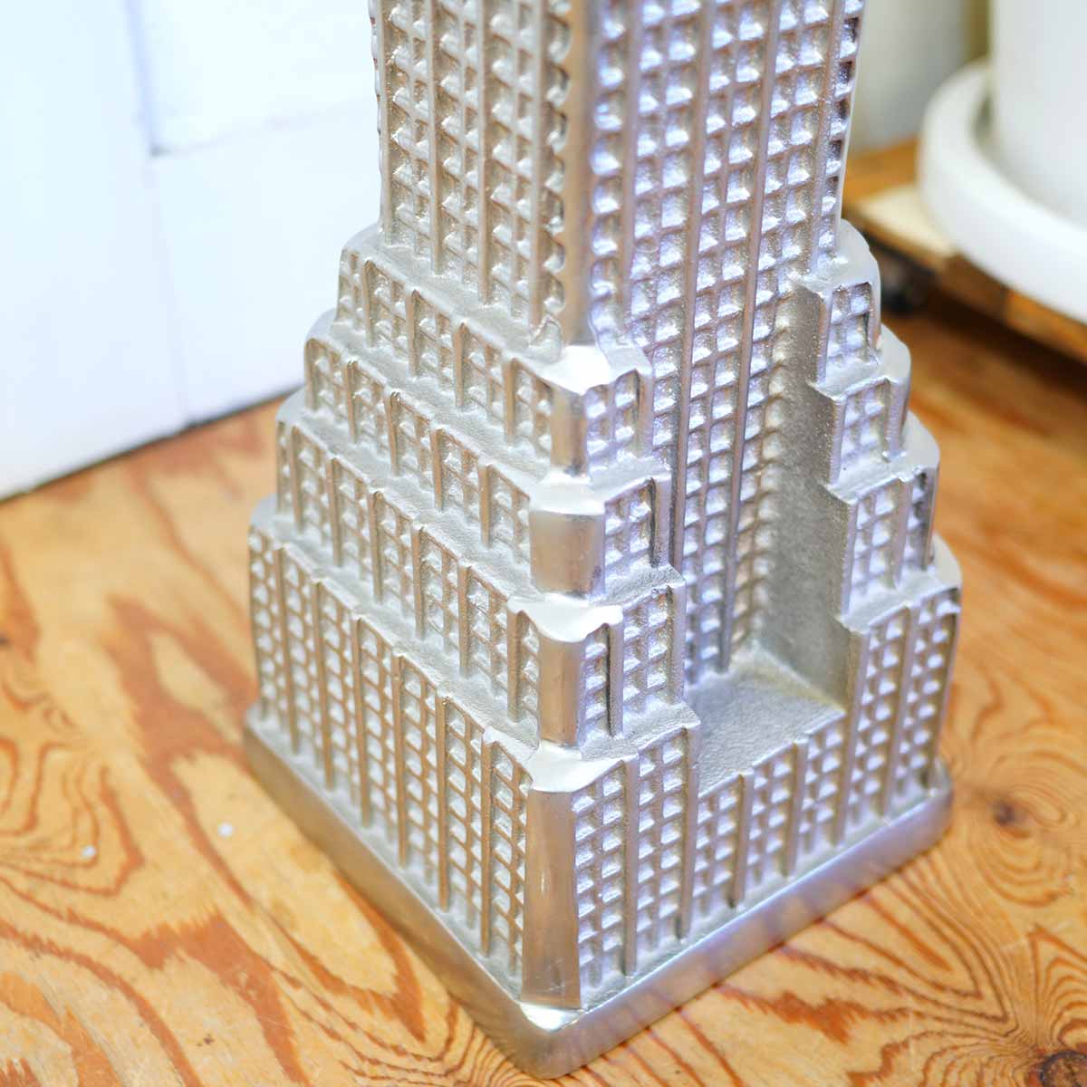 クライスラービル オブジェ 置物 インテリア 中古 摩天楼 シルバー