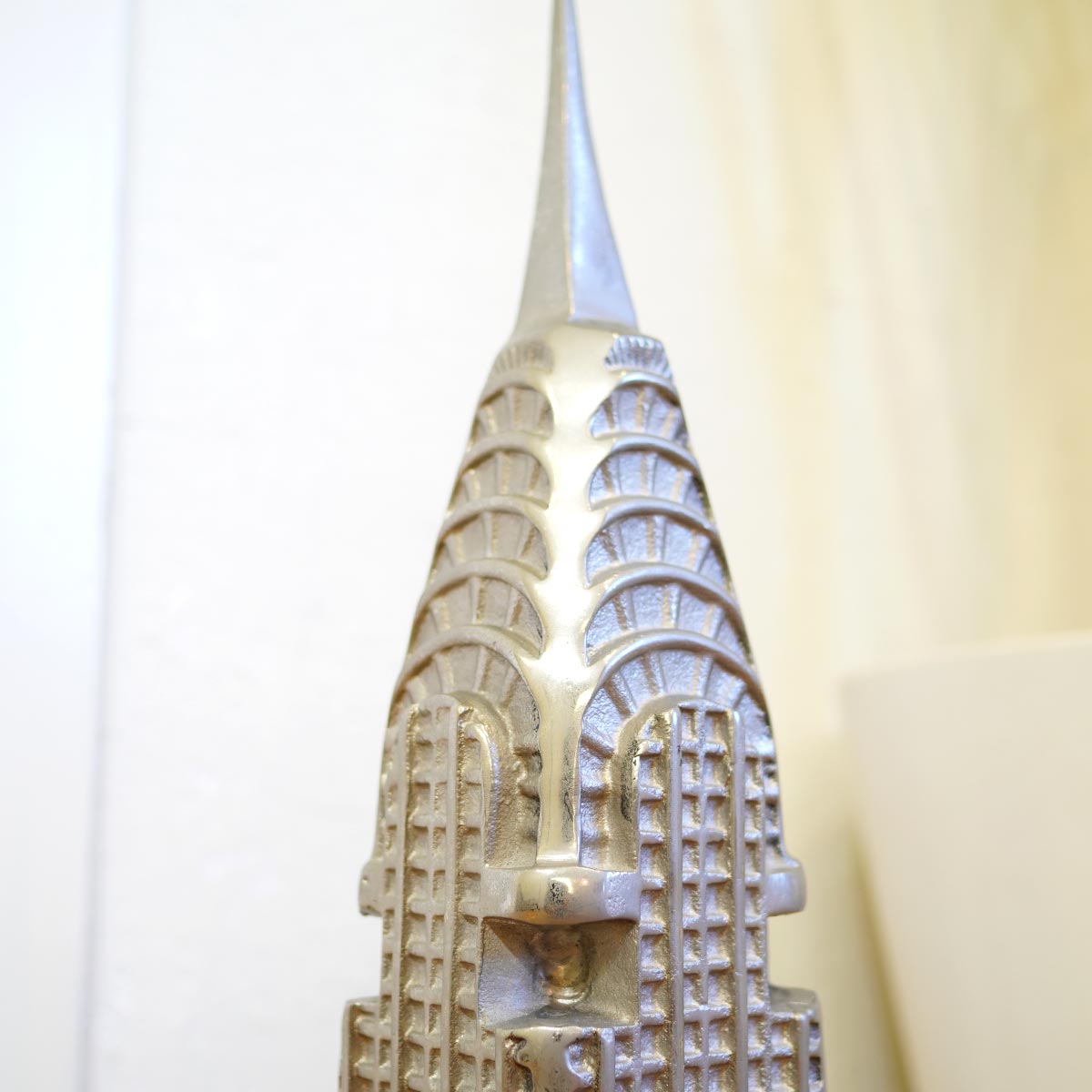 クライスラービル オブジェ 置物 インテリア 中古 摩天楼 シルバー