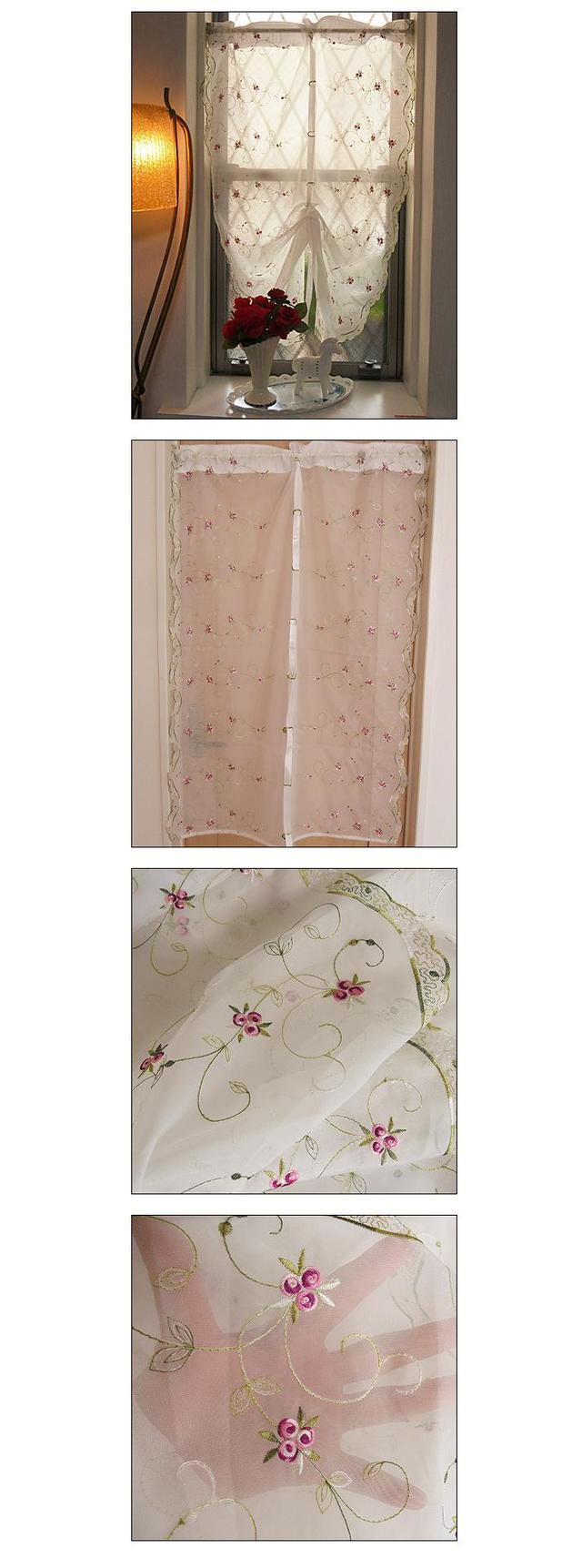 楽天市場】小窓カーテン 小窓 カーテン リボンブーケ 玄関 洗面所