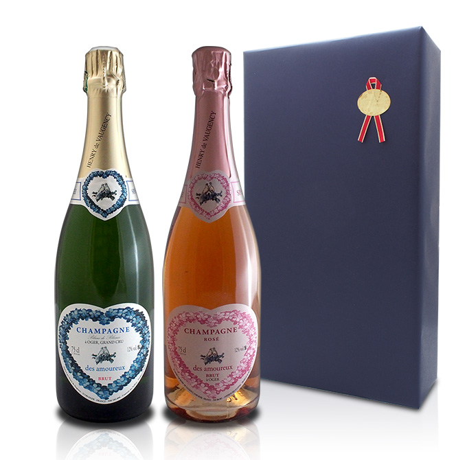 楽天市場】ハートラベル紅白シャンパンセット（アンリ ド ヴォー