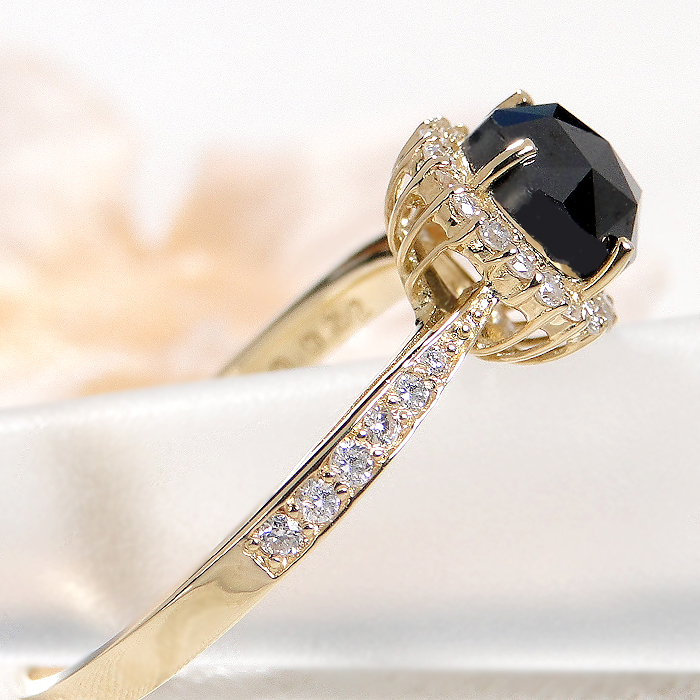 楽天市場】K18YG ブラックダイヤモンド【1.0ctUP】& ダイヤモンド