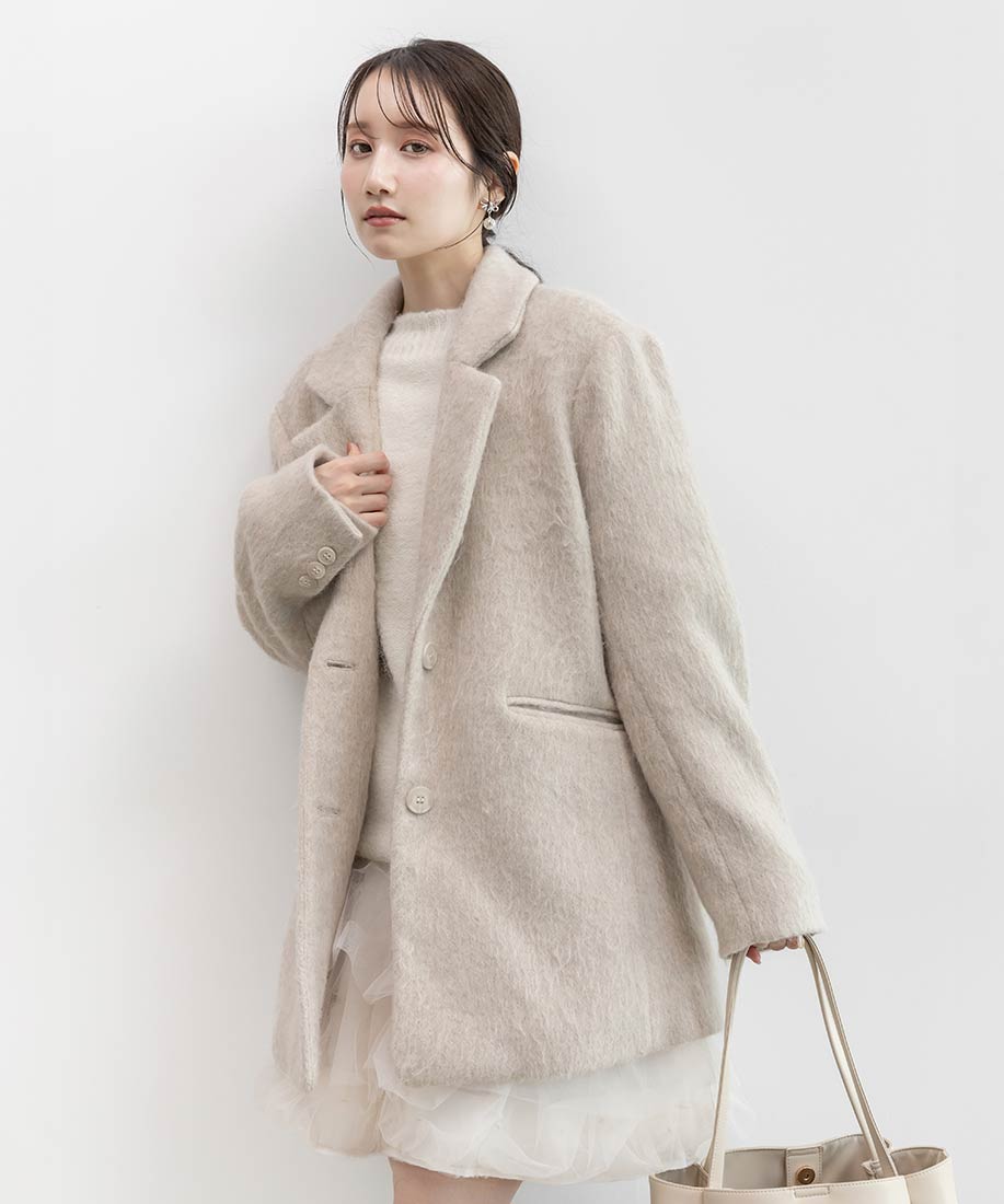 SALE】ウールライクシャギーテーラードジャケットRANDA公式サイト