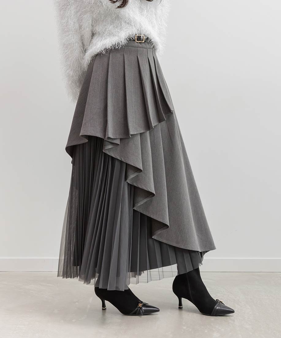 SALE】プリーツデザインレイヤードスカートRANDA公式サイト