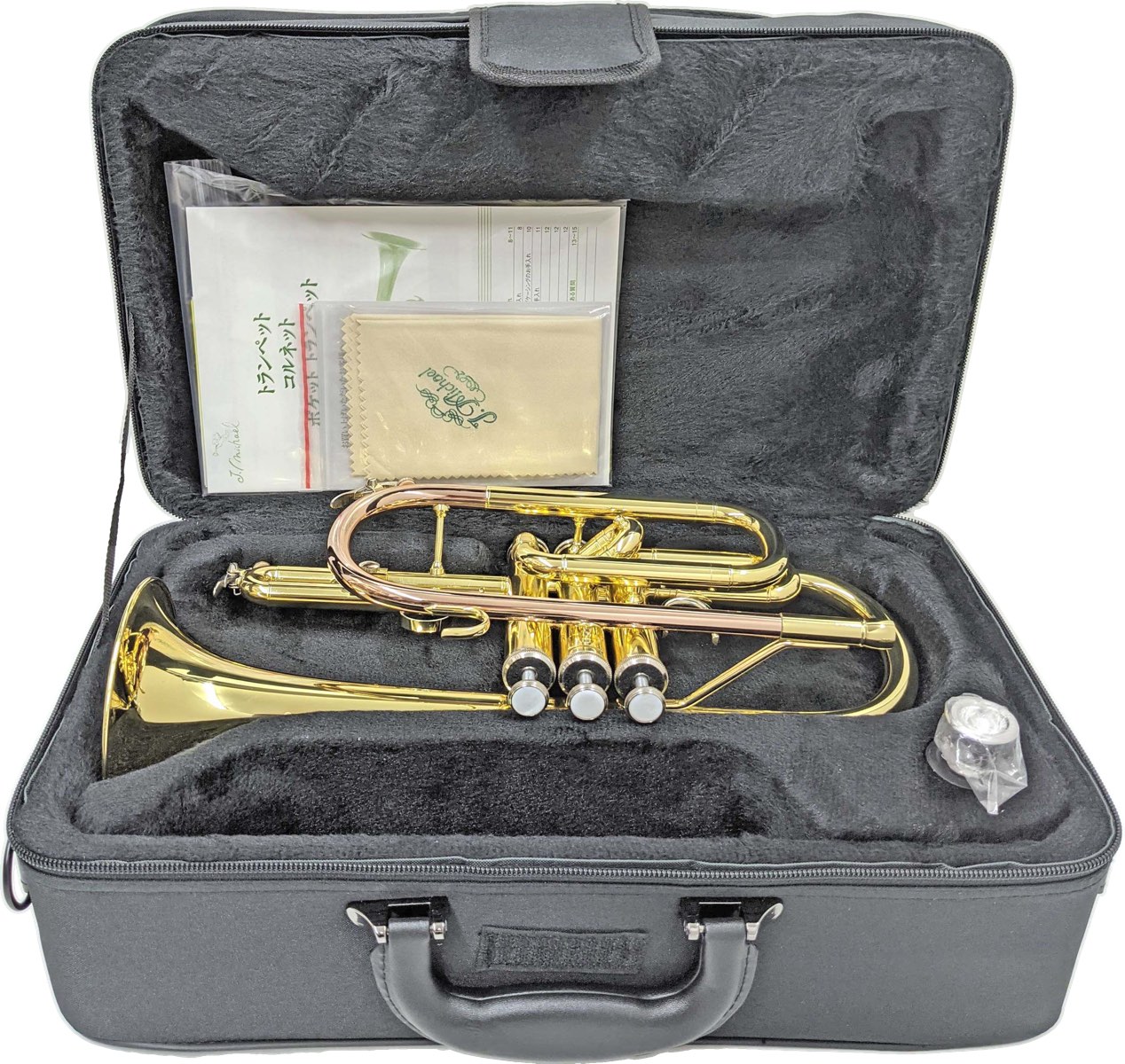 J.Michael 青 ポケットトランペット 本体 ケース付き ポケット