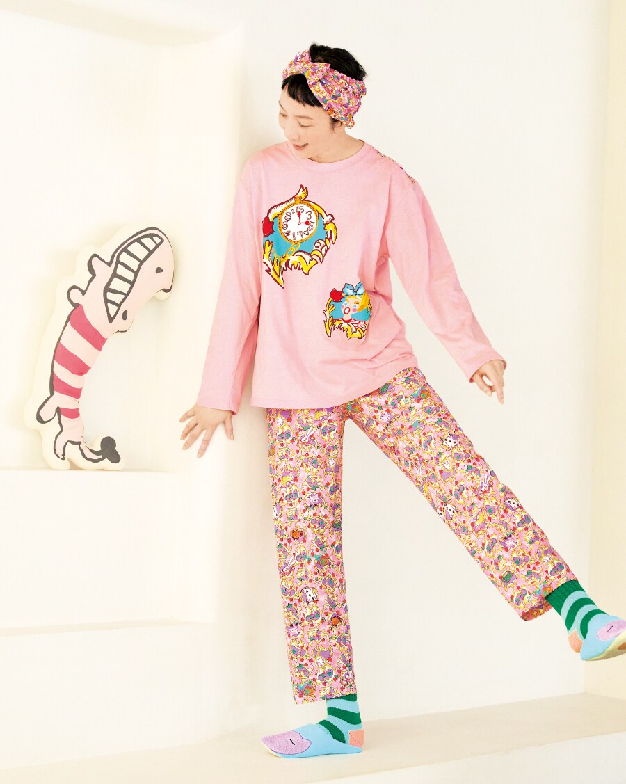 新品！ツモリチサト パイル素材 パジャマ Lサイズ ワコール 襟付き前