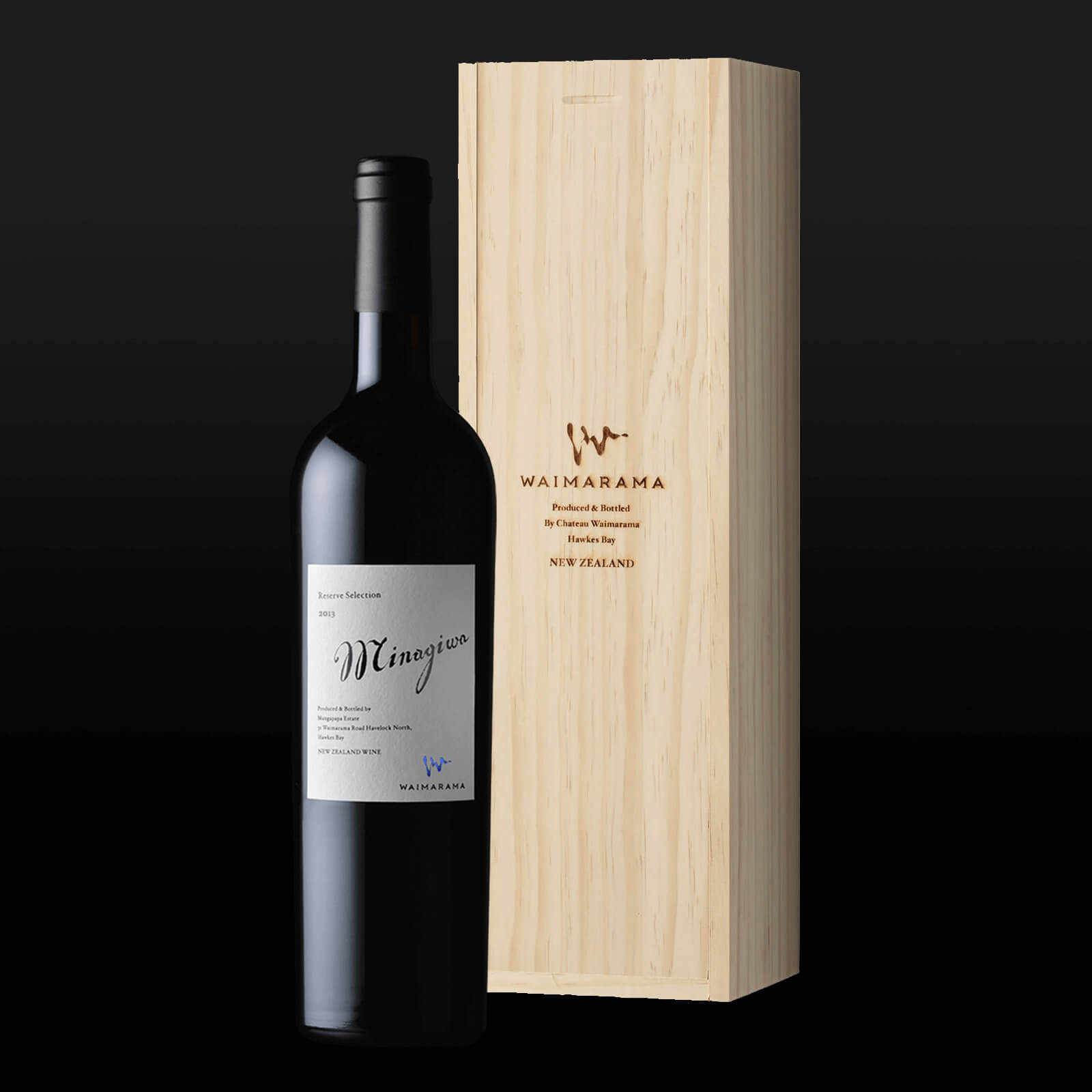 赤ワイン750ml専用 木箱 GIFT BOX (ワイン別売) - waimarama shop