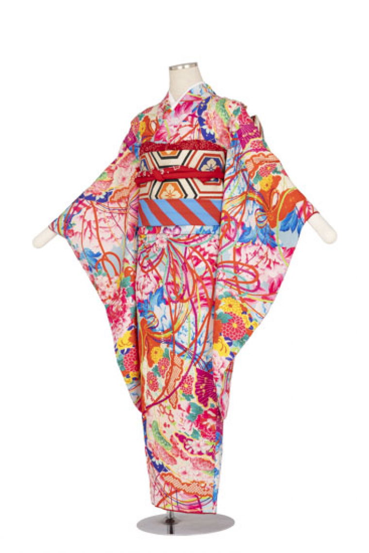 子供きもの 四ツ身帯セット ブランド：ICHIHA アンティーク着物復刻